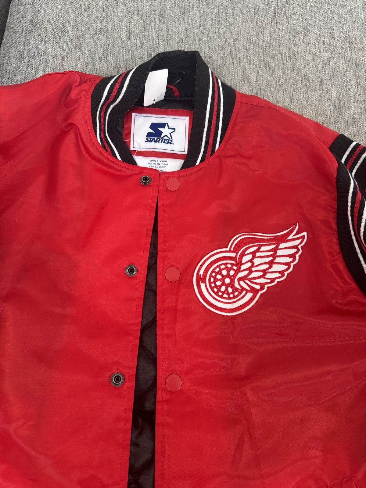 NHL × Starter Vintage Detroit Red Wings Starter Satin Jacket Size US S / EU 44-46 / 1 - 2 Thumbnail