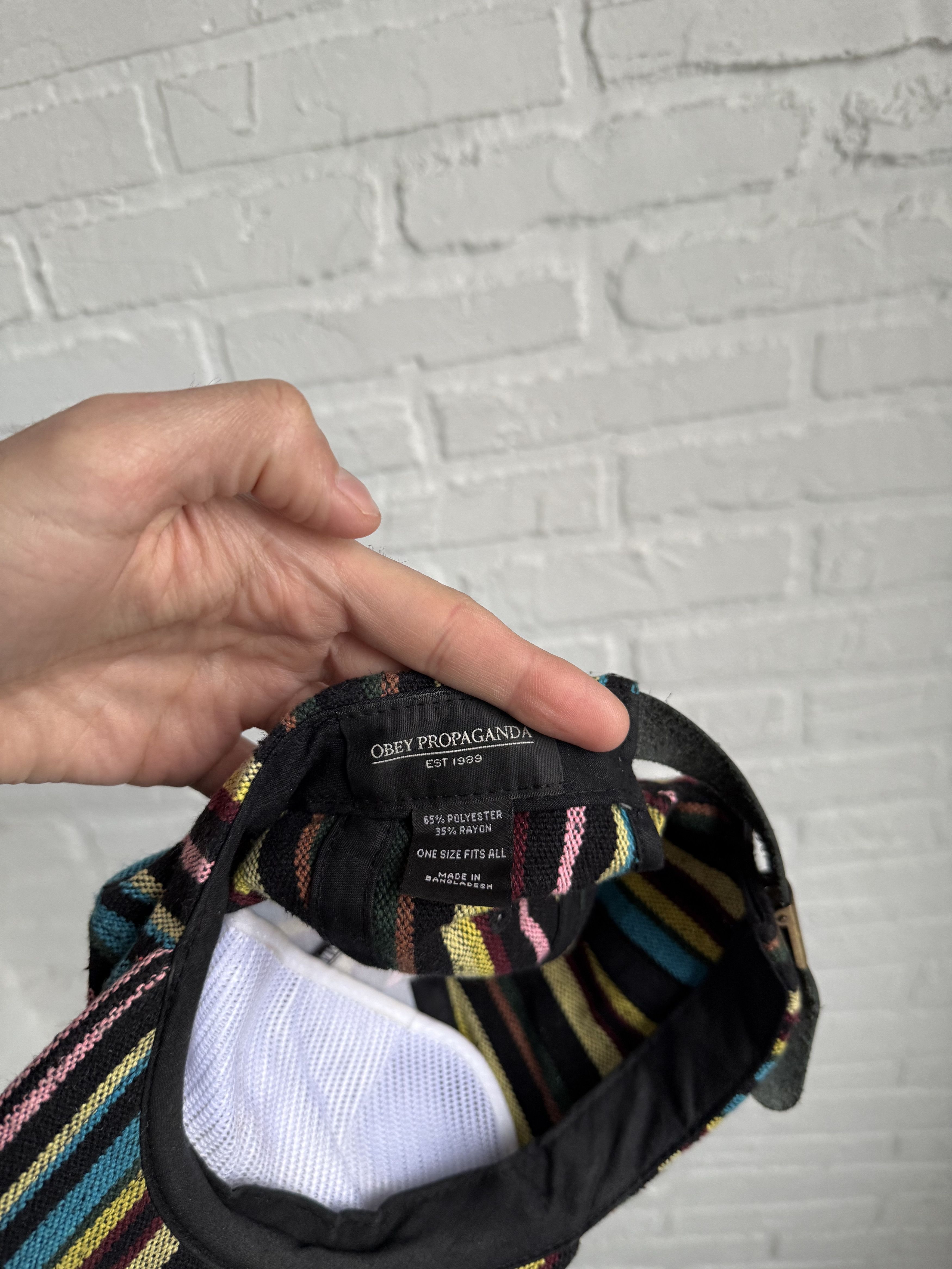 Obey Obey Propaganda striped multicolor cap Size ONE SIZE - 7 Thumbnail