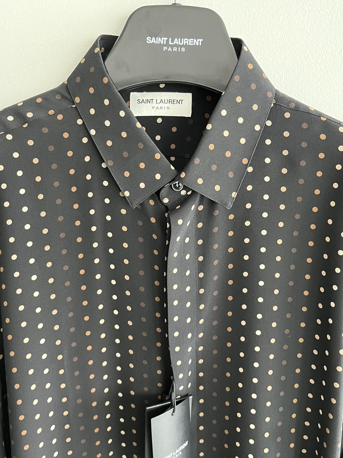 Saint Laurent Paris Saint Laurent Super Runway Silk Shirt Brand New Rare Size US L / EU 52-54 / 3 - 14 Thumbnail