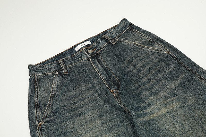 Vintage American retro washed workwear multi-pocket jeans Size US 32 / EU 48 - 3 Thumbnail