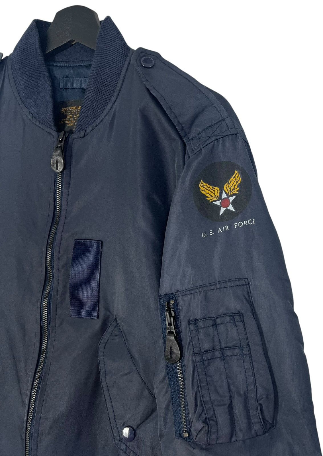 Vintage Vintage MA-1 US Air Force Jacket United Workers Issue Size US L / EU 52-54 / 3 - 6 Thumbnail