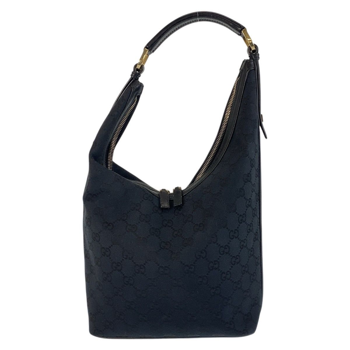 Gucci Gucci GG Canvas/leather Shoulder Bag 001 4288 Black Gold Hardware Canvas Shoulder Bag 001 4288, Women's