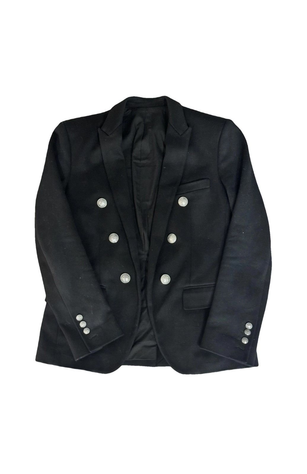 Balmain Balmain Black Double Breasted Blazer Size 48R - 1 Thumbnail