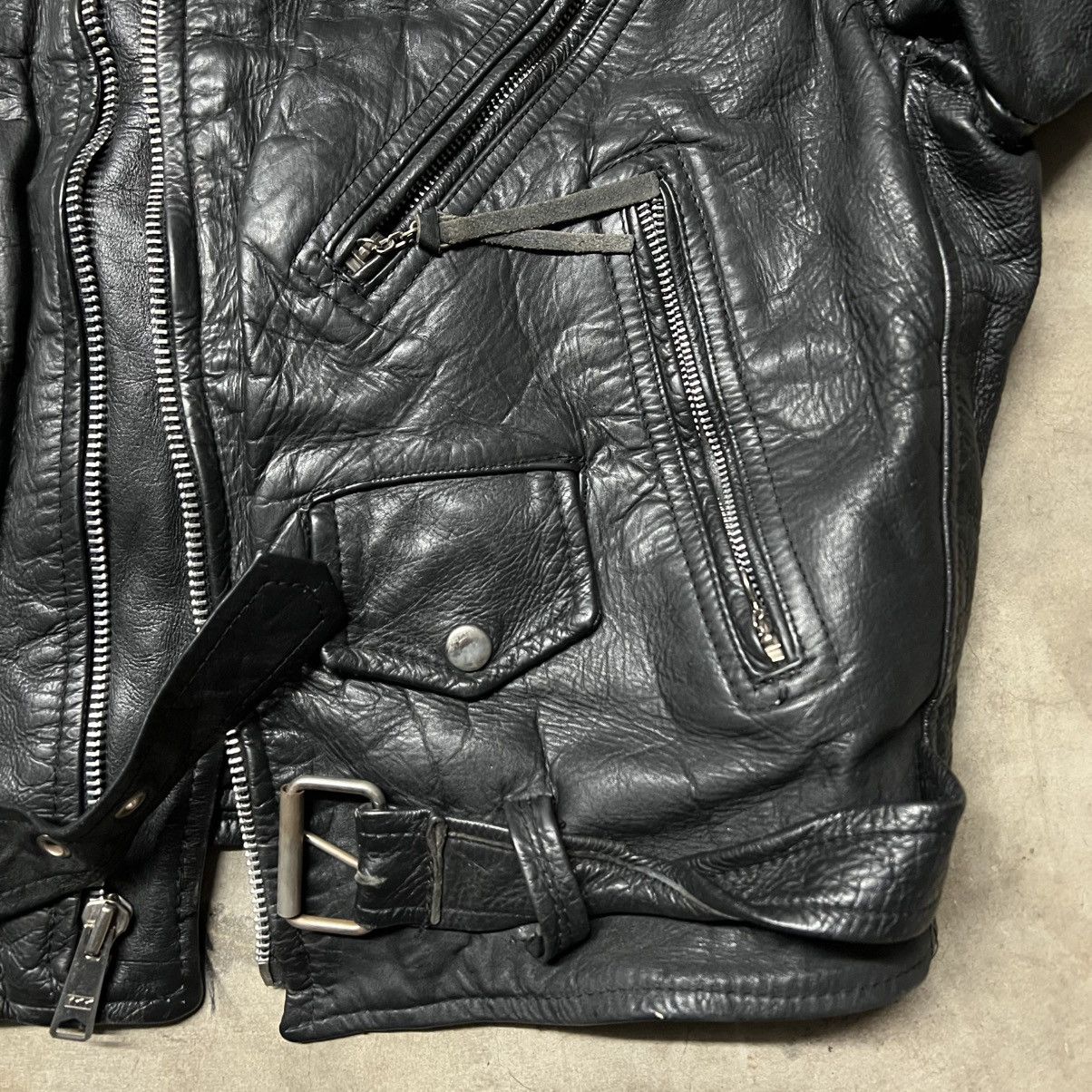 Vintage Vintage 80’s 🇺🇸 Motorcycle Black Leather Jacket Size US M / EU 48-50 / 2 - 5 Thumbnail