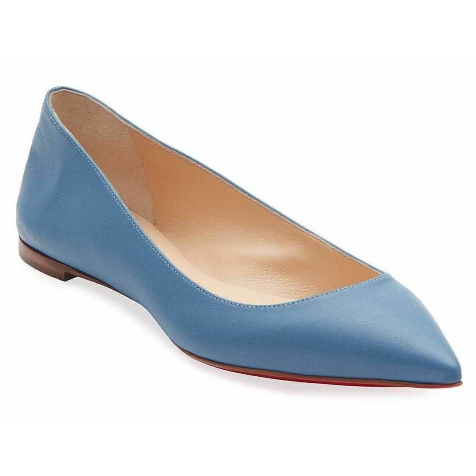 Christian Louboutin Christian Louboutin Ballalla Flat Blue Jeans Nappa Pointed Size US 6 / IT 36 - 1 Thumbnail