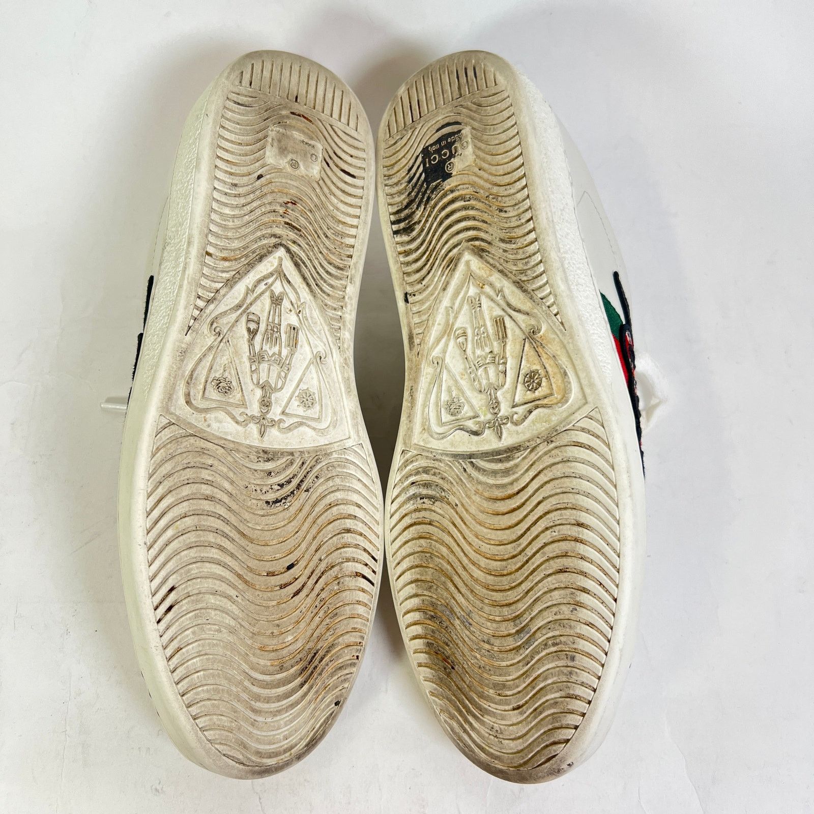 Gucci Gucci White Embroidered Snake Ace Lowtop Sneakers Size US 7.5 / EU 40-41 - 7 Thumbnail