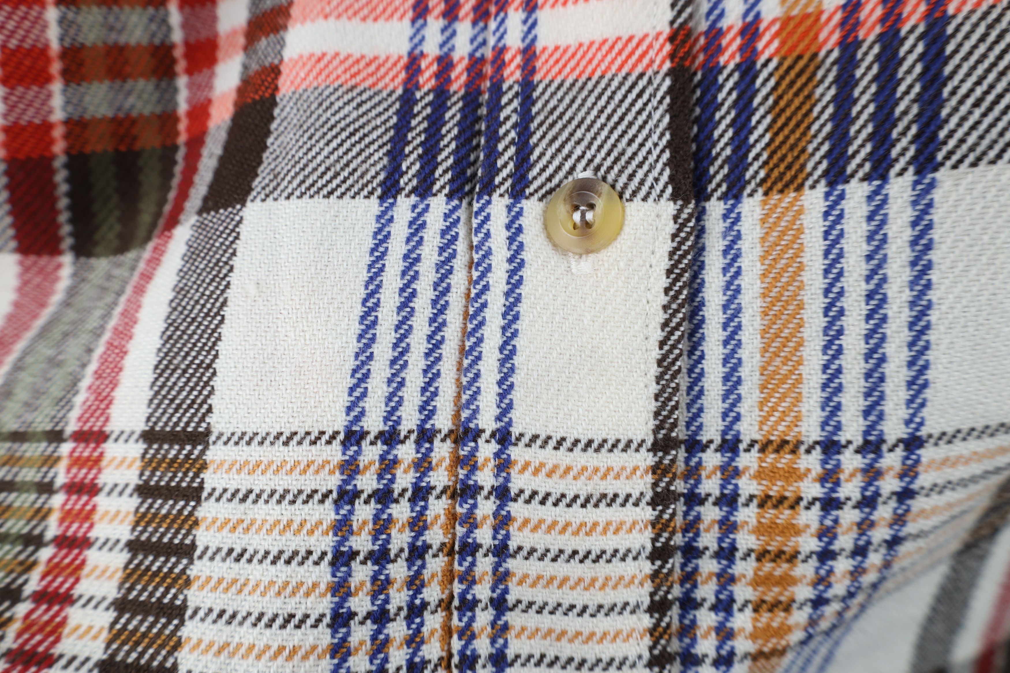 Vintage Vintage 90s Streetwear Flannel Collared Button Shirt Size L / US 10 / IT 46 - 7 Thumbnail