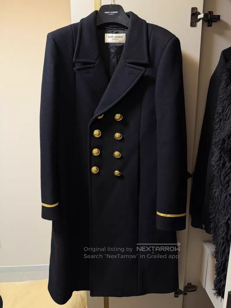 Saint Laurent Paris Saint Laurent Paris Palace Lion Gold Button Coat i Size US L / EU 52-54 / 3 - 1 Thumbnail