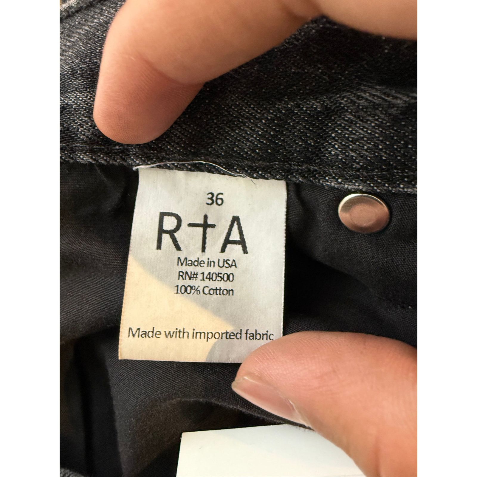 Rta RTA Organ Donor Jeans Black Used 36 Size US 36 / EU 52 - 5 Thumbnail