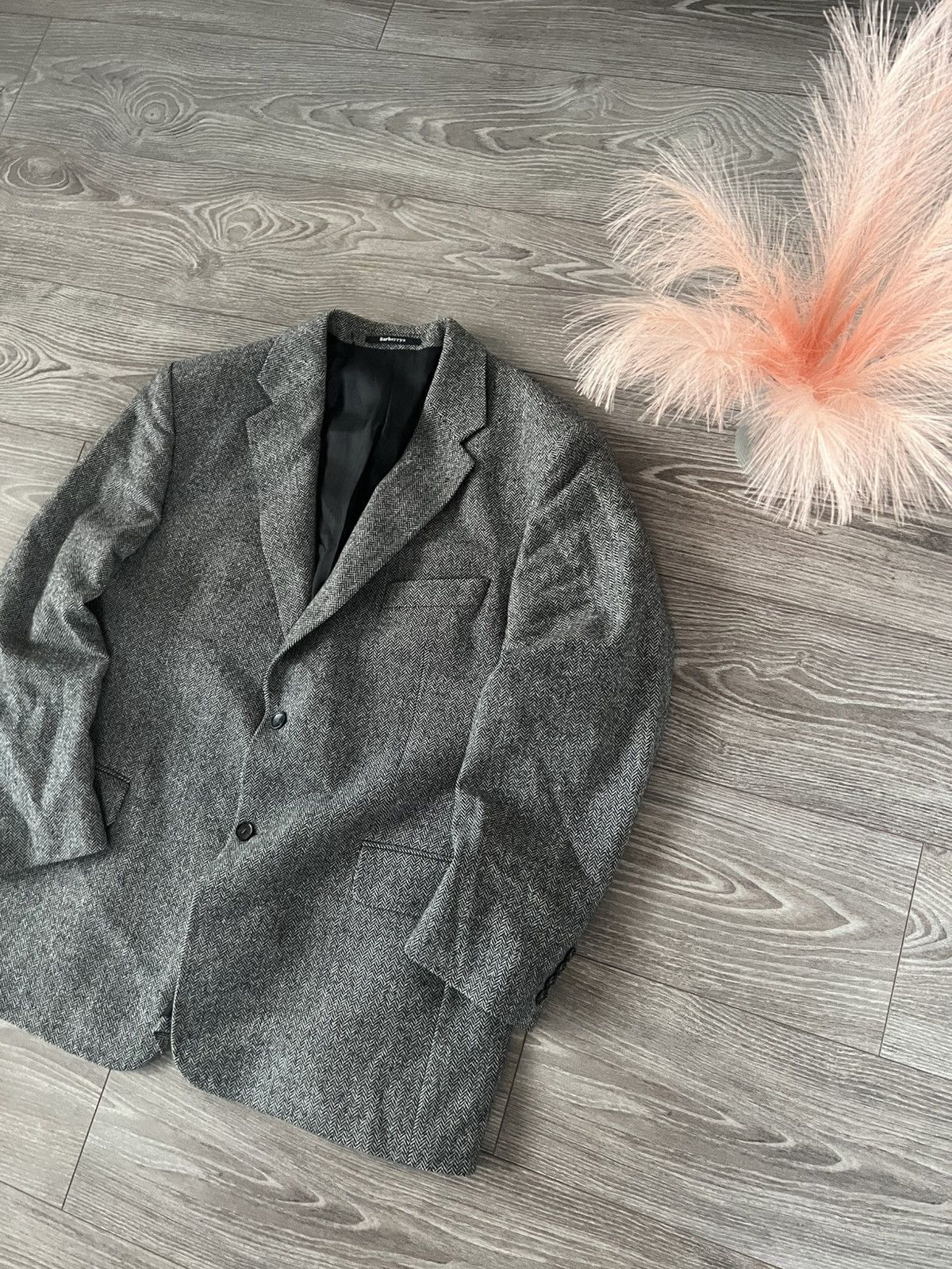 Burberry ‼️Vintage Burberry’s Virgin Wool / Viscose 90s Luxury Blazer Size 44R - 24 Thumbnail