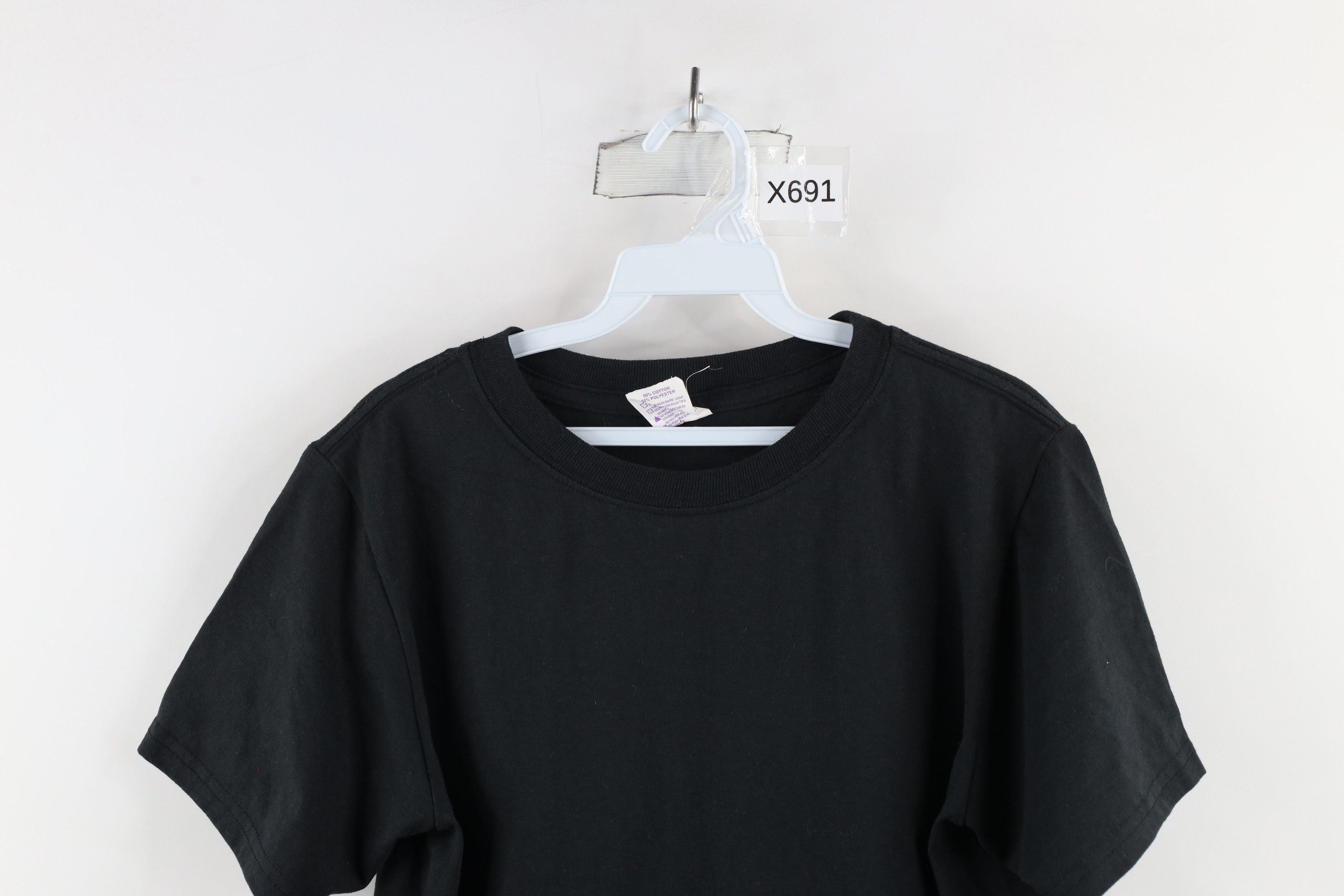 Vintage Vintage 90s Streetwear Short Sleeve T-Shirt Black Cotton Size US M / EU 48-50 / 2 - 2 Thumbnail