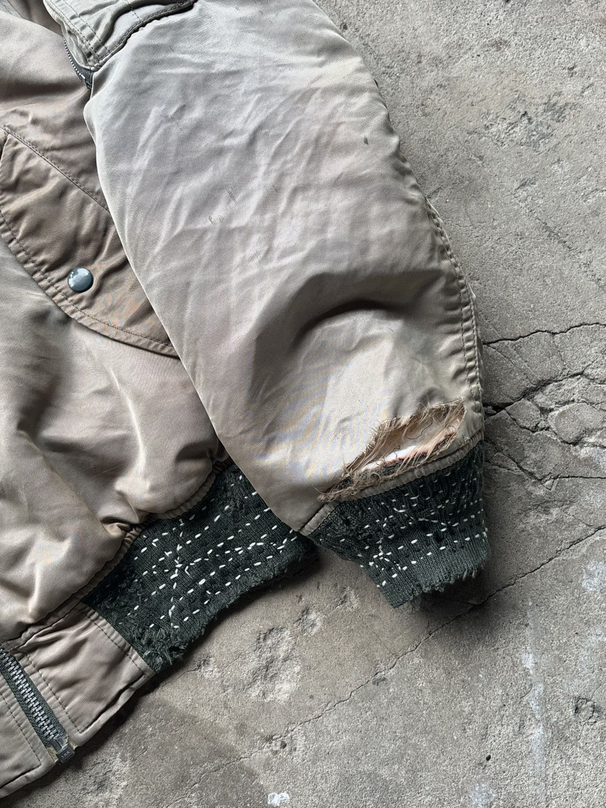 Other Distressed!! Sashiko MA-1 Bomber Flight Jacket 1 of 1 Size US XL / EU 56 / 4 - 10 Thumbnail