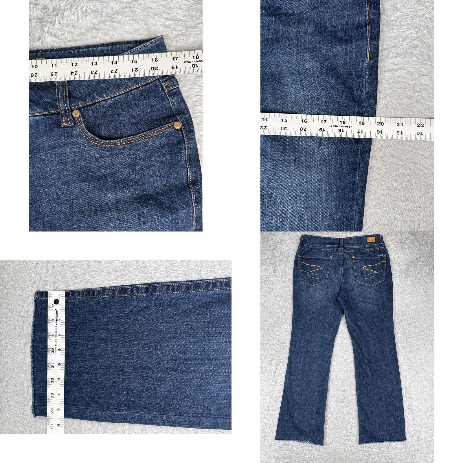 Vintage Seven7 Jeans Womens 12 Blue Medium Wash Mid Rise Tummyless Denim 32x29 90s Size 34" / US 12 / IT 48 - 9 Thumbnail