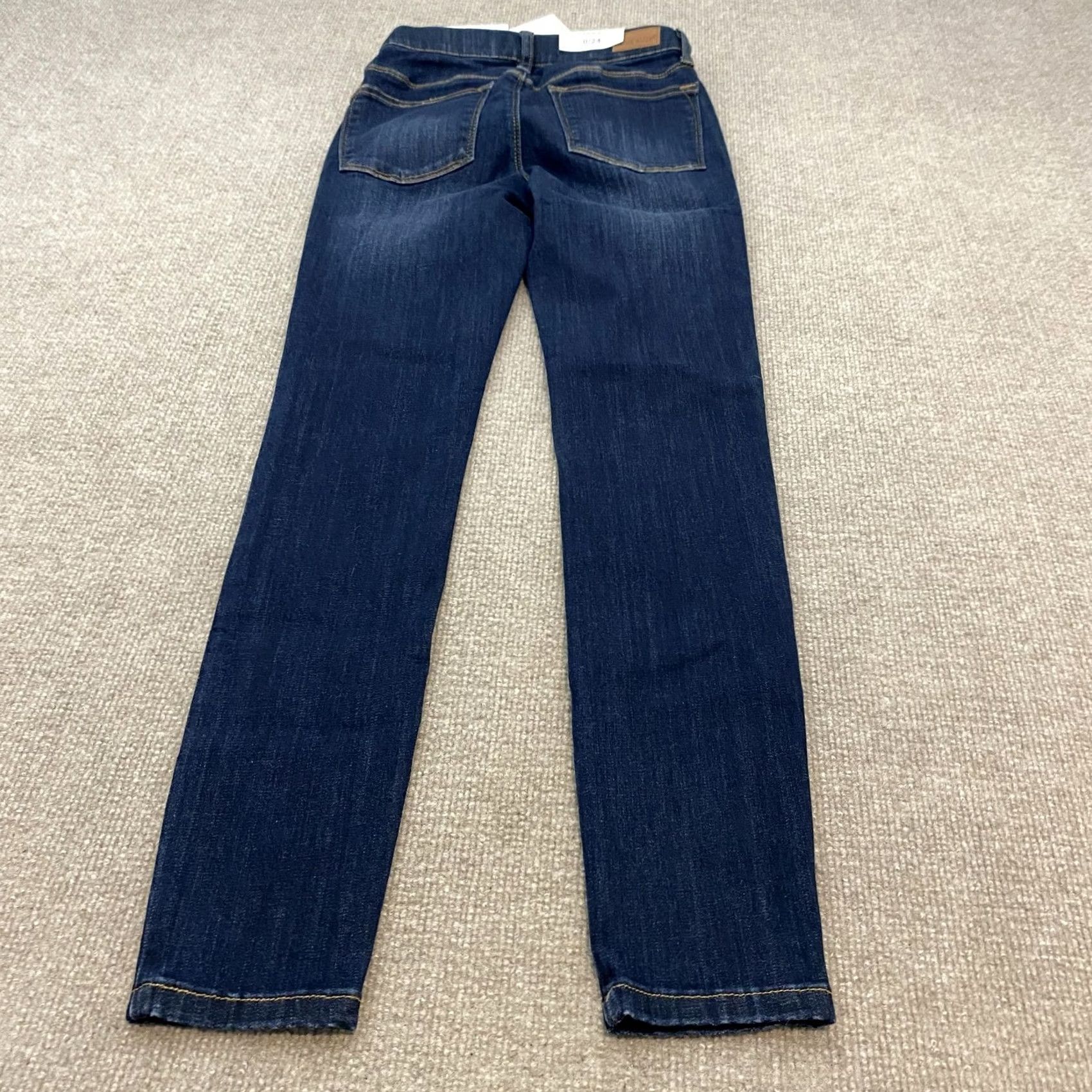 Denime Judy Blue Skinny Jeggings Womens 0/24 Dark Wash Mid Rise Pull On Denim JB8846 Size 25" / US 0 / IT 36 - 6 Thumbnail