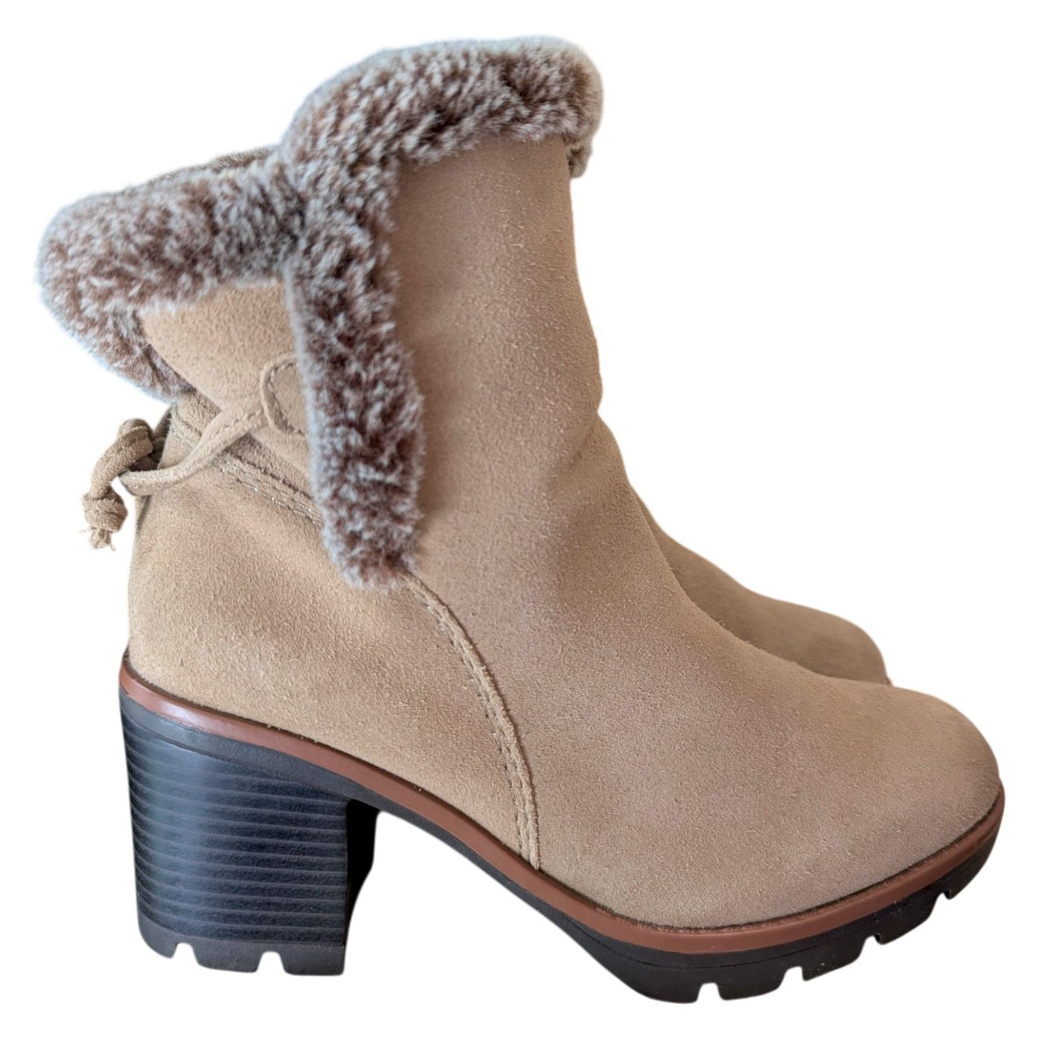 Naturalizer Naturalizer Valene Suede Fur 3" Heel Booties Size 6.5 Size US 6.5 / IT 36.5 - 1 Thumbnail