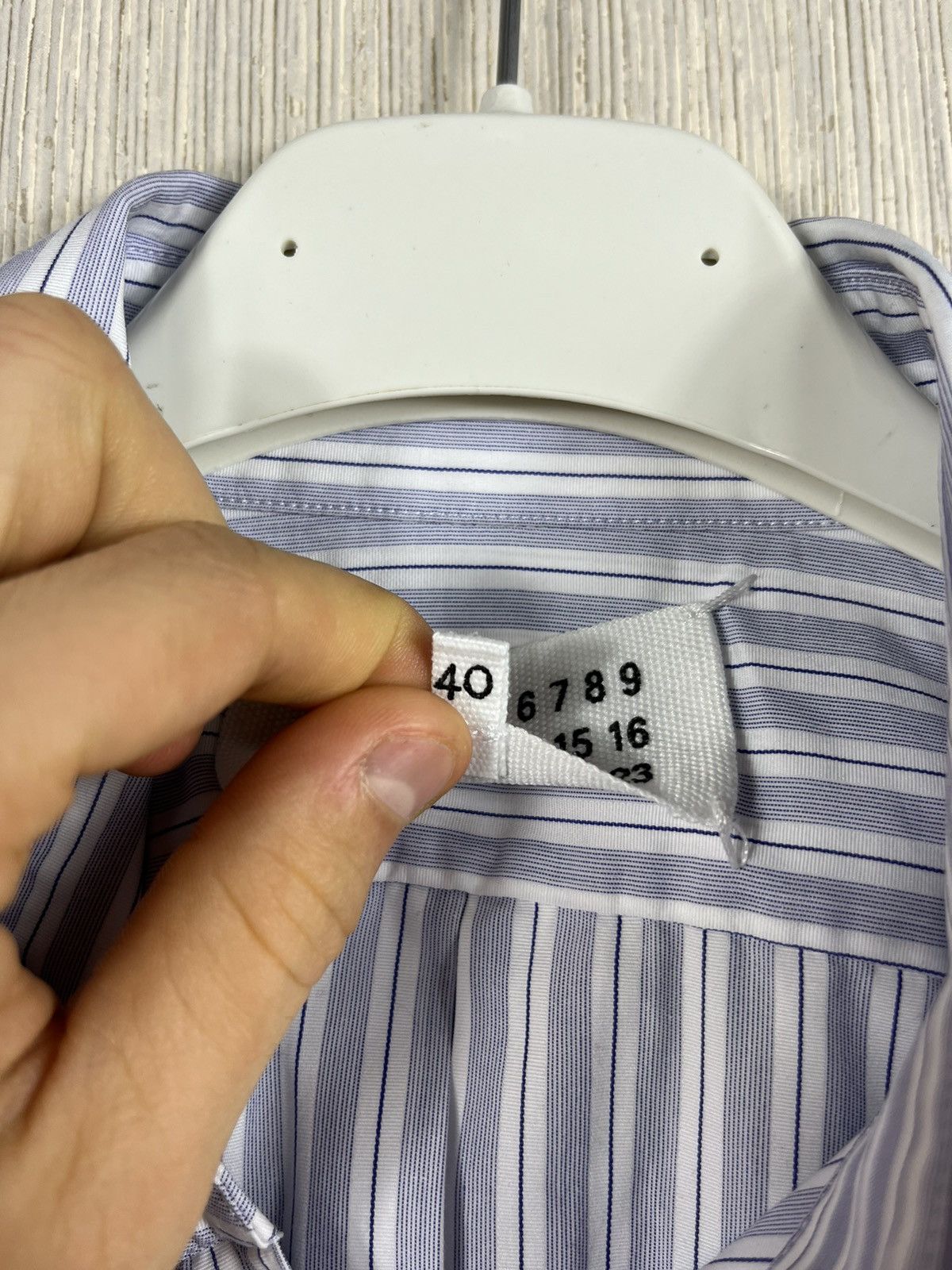 Designer × Maison Margiela Maison Margiela line 4 oversized striped shirt with pocket Size M / US 6-8 / IT 42-44 - 14 Thumbnail