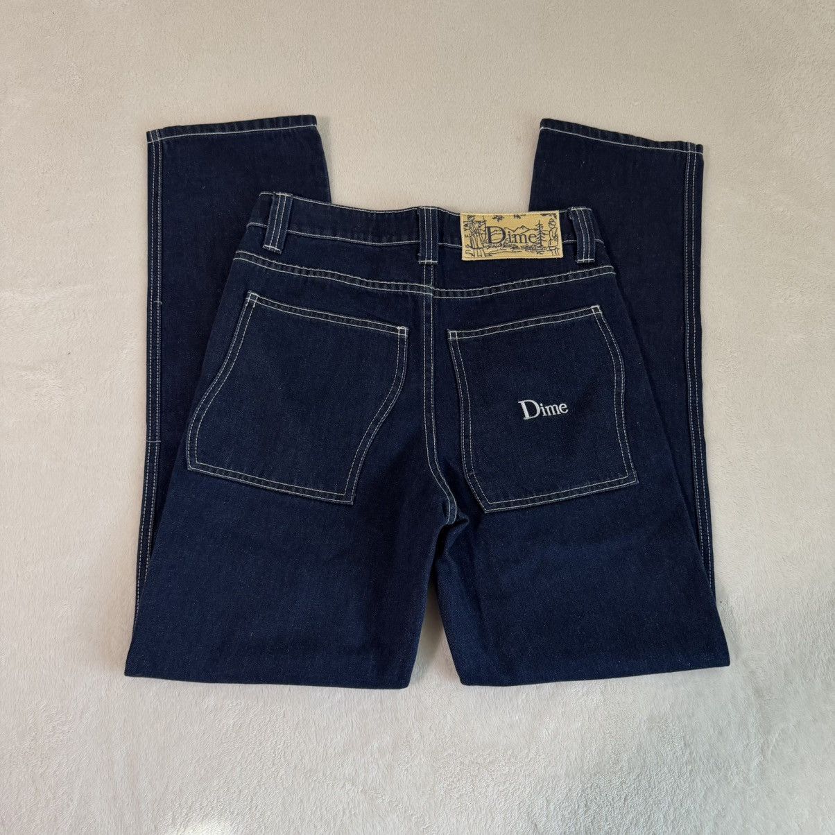 Dime Dime Contrast Stitch Blue Jeans Size US 29 - 2 Thumbnail