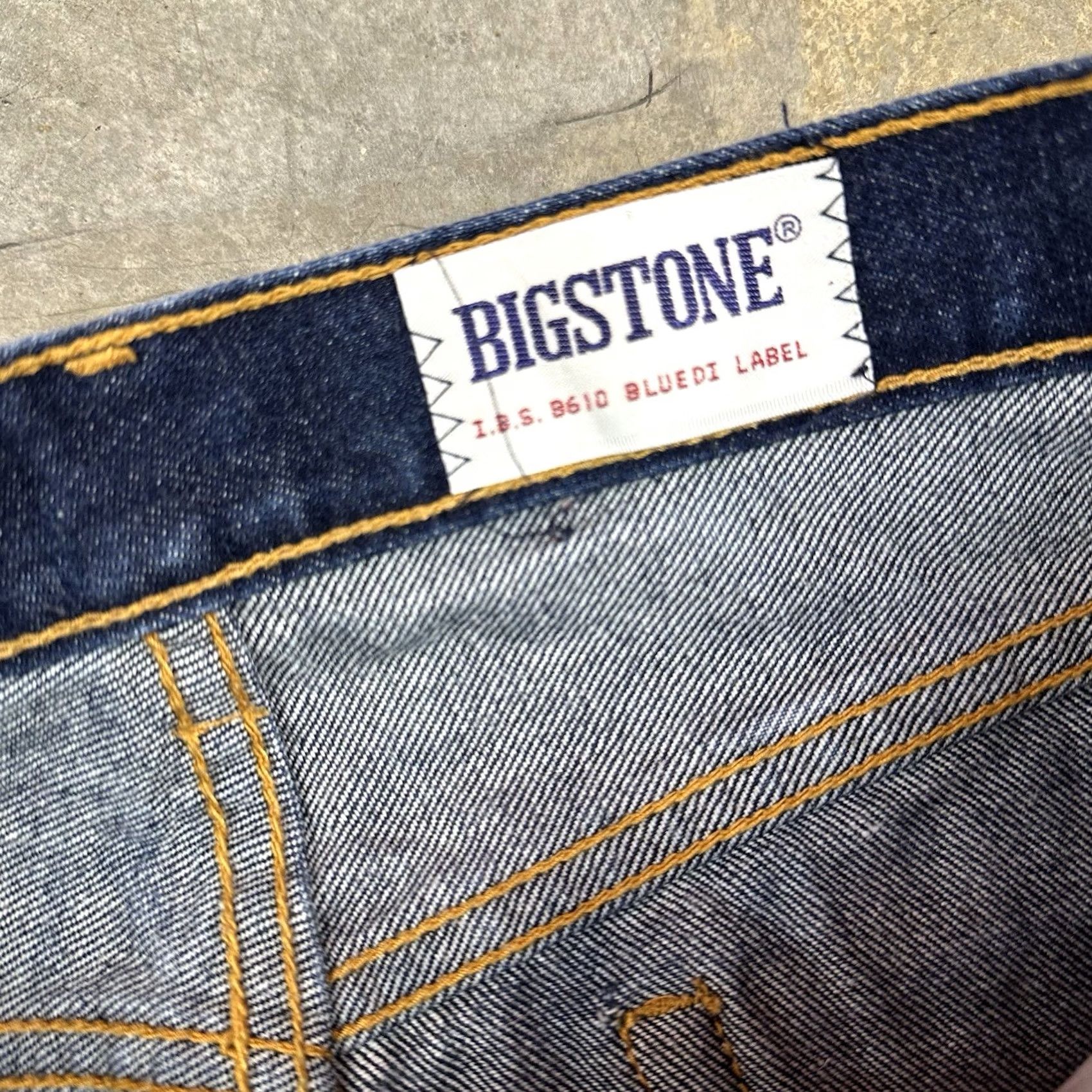 Denime VINTAGE 80s Big Stone SB610 Indigo Blue Japanese Denim Jeans 29 x 30 Men Size US 29 - 5 Thumbnail