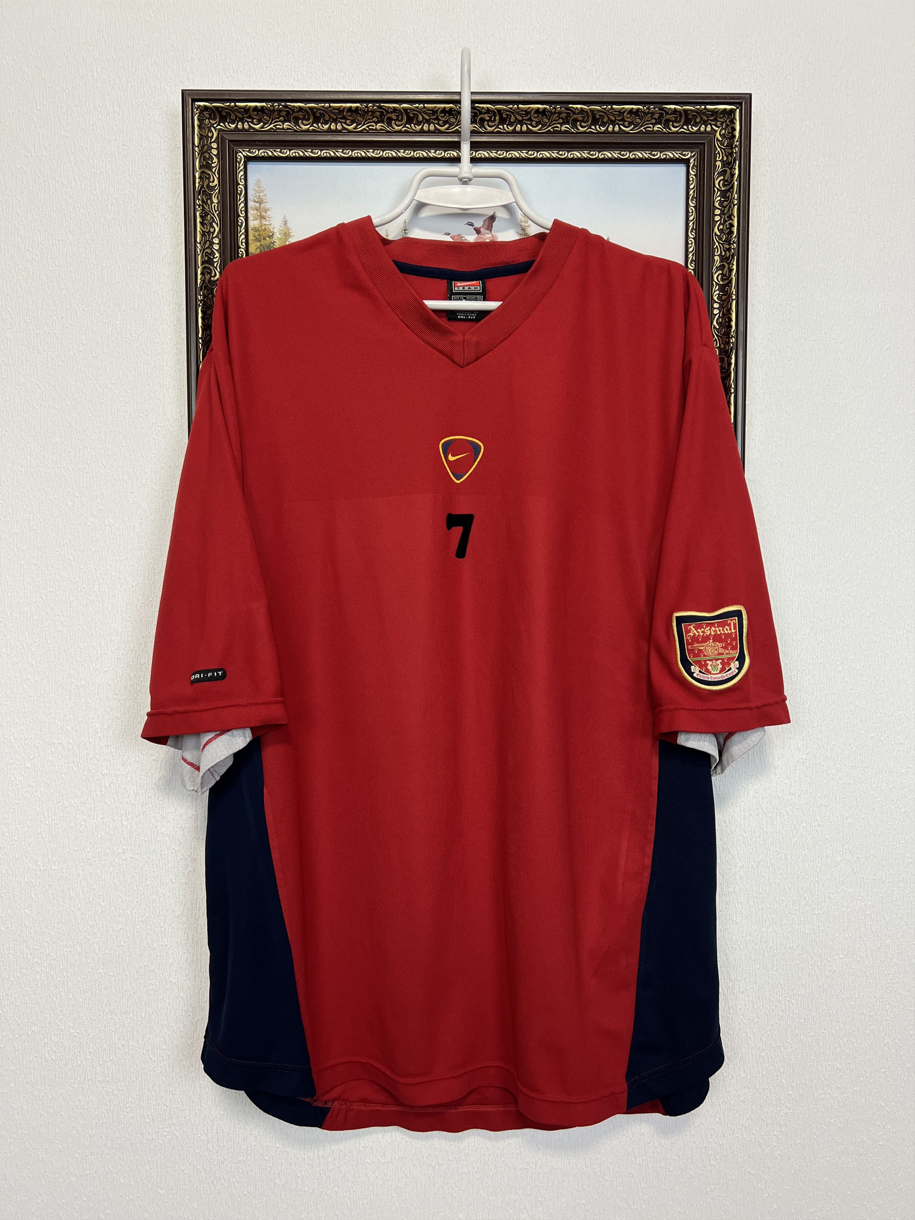 Nike Arsenal Football Shirt Soccer Player Issue #7 Pires Jersey Size US XL / EU 56 / 4 - 1 Thumbnail