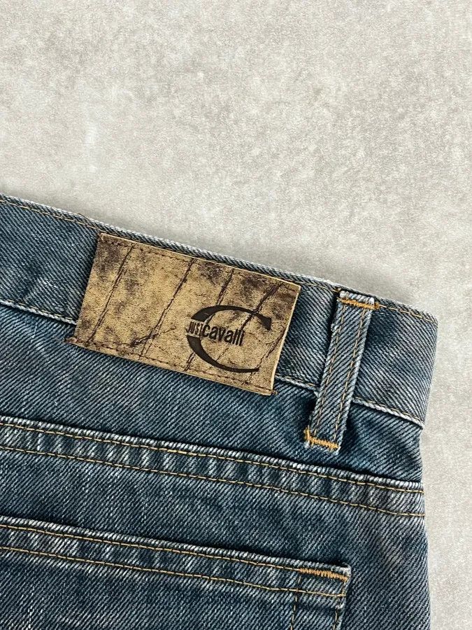 Just Cavalli AW2003 Cavalli Navy Blue Faded Denim Cozy Jeans Size US 32 / EU 48 - 12 Thumbnail