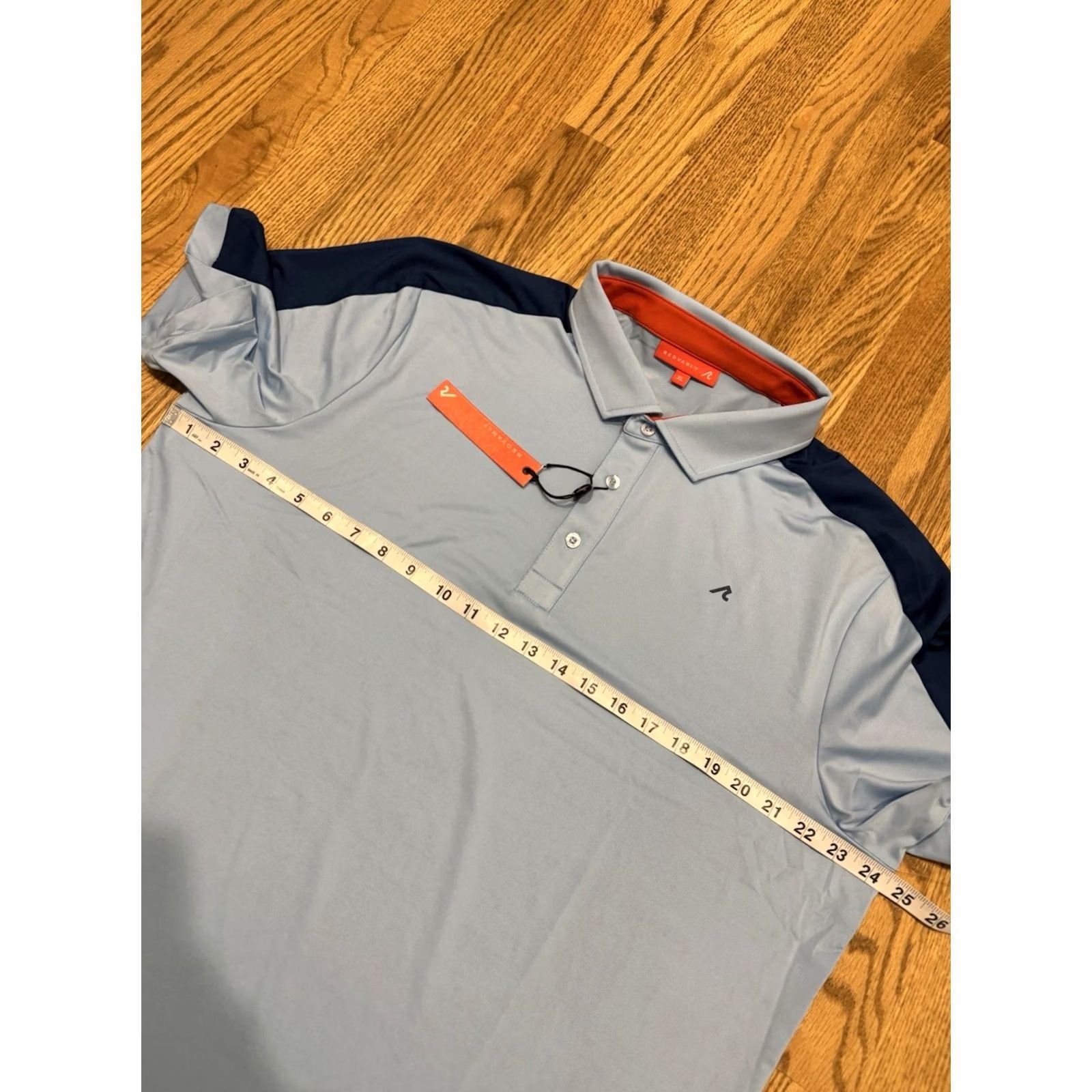 Vintage Redvanly Evans Polo Shirt Men XL Blue Short Sleeve Button Logo Poly Blend Spandex Heathered Size US XL / EU 56 / 4 - 3 Thumbnail