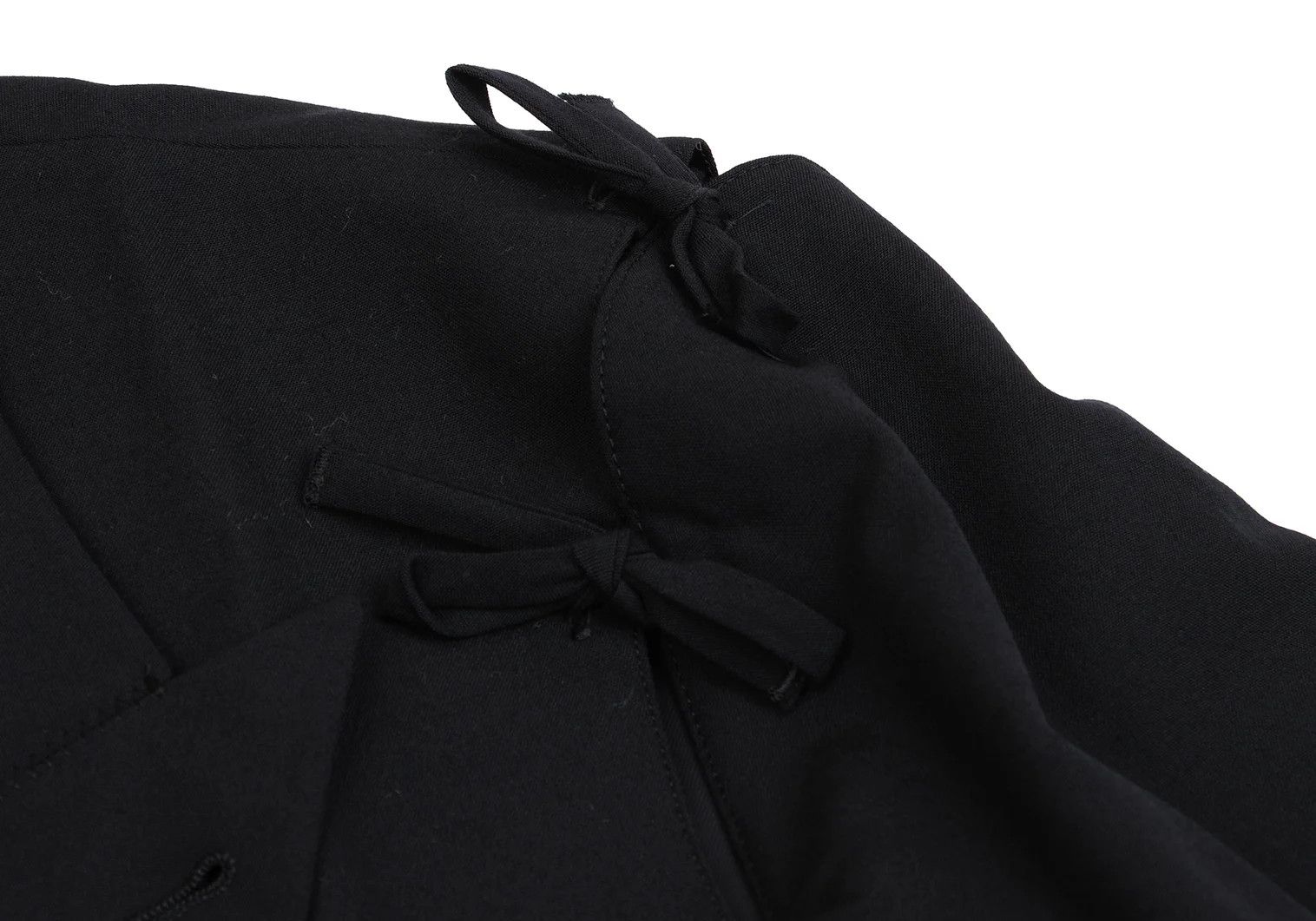 Jean Paul Gaultier Ribbon-Detach Design Wool Jacket in Black Size 50 Size US M / EU 48-50 / 2 - 7 Thumbnail