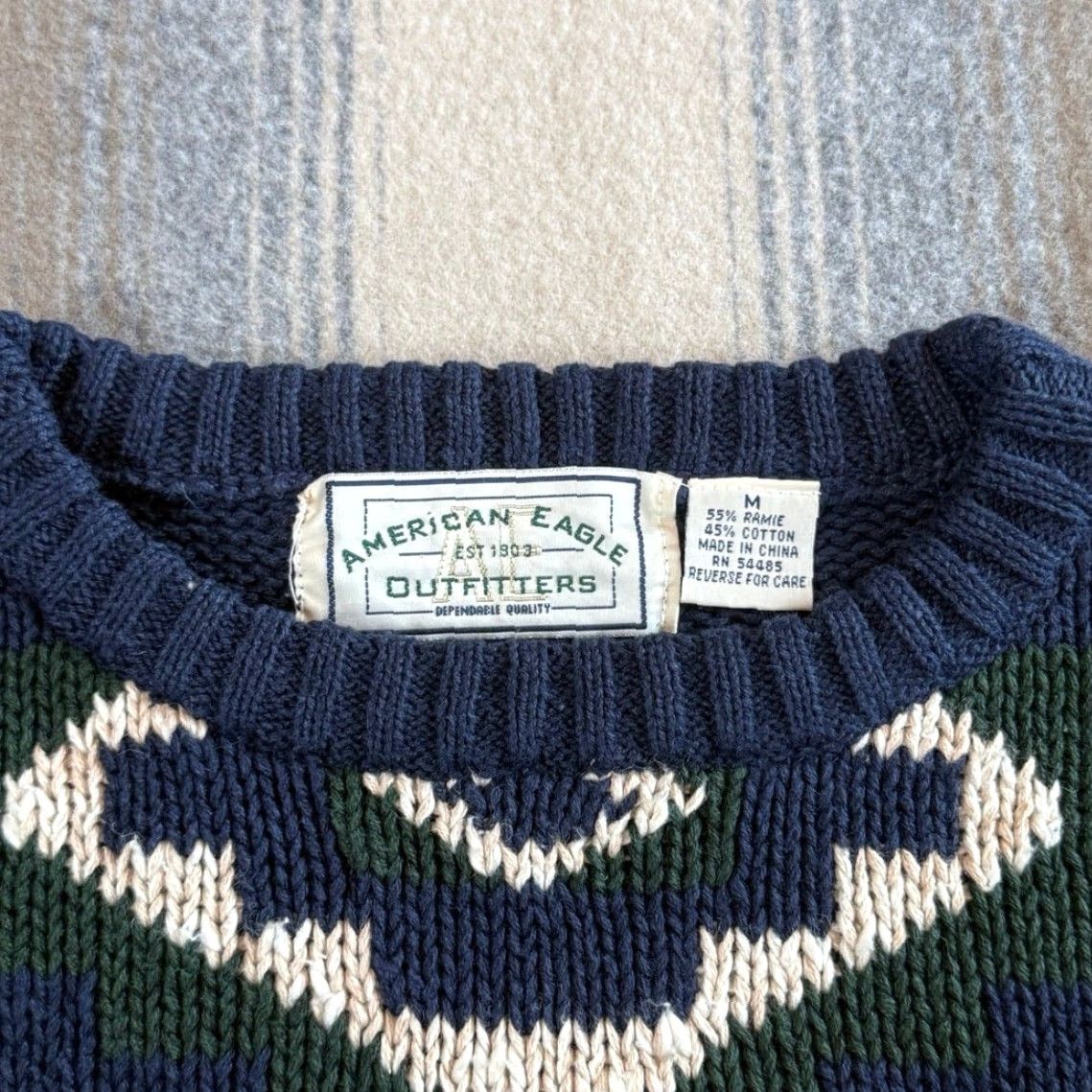 American Eagle Outfitters VINTAGE American Eagle Outfitters Pullover Knit Sweater M Men Long Sleeve Solid 90s Blue size M Regular Fall Winter Spring Casual Mens Size US M / EU 48-50 / 2 - 2 Thumbnail