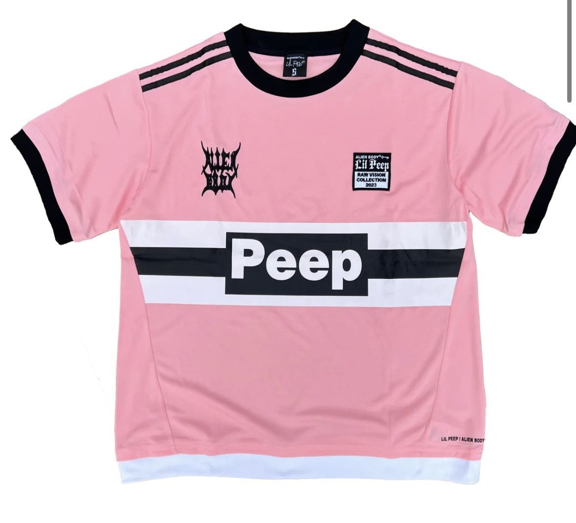 Image of Alien Body X Lil Peep - Pink "peep" Jersey Size Small, Men's