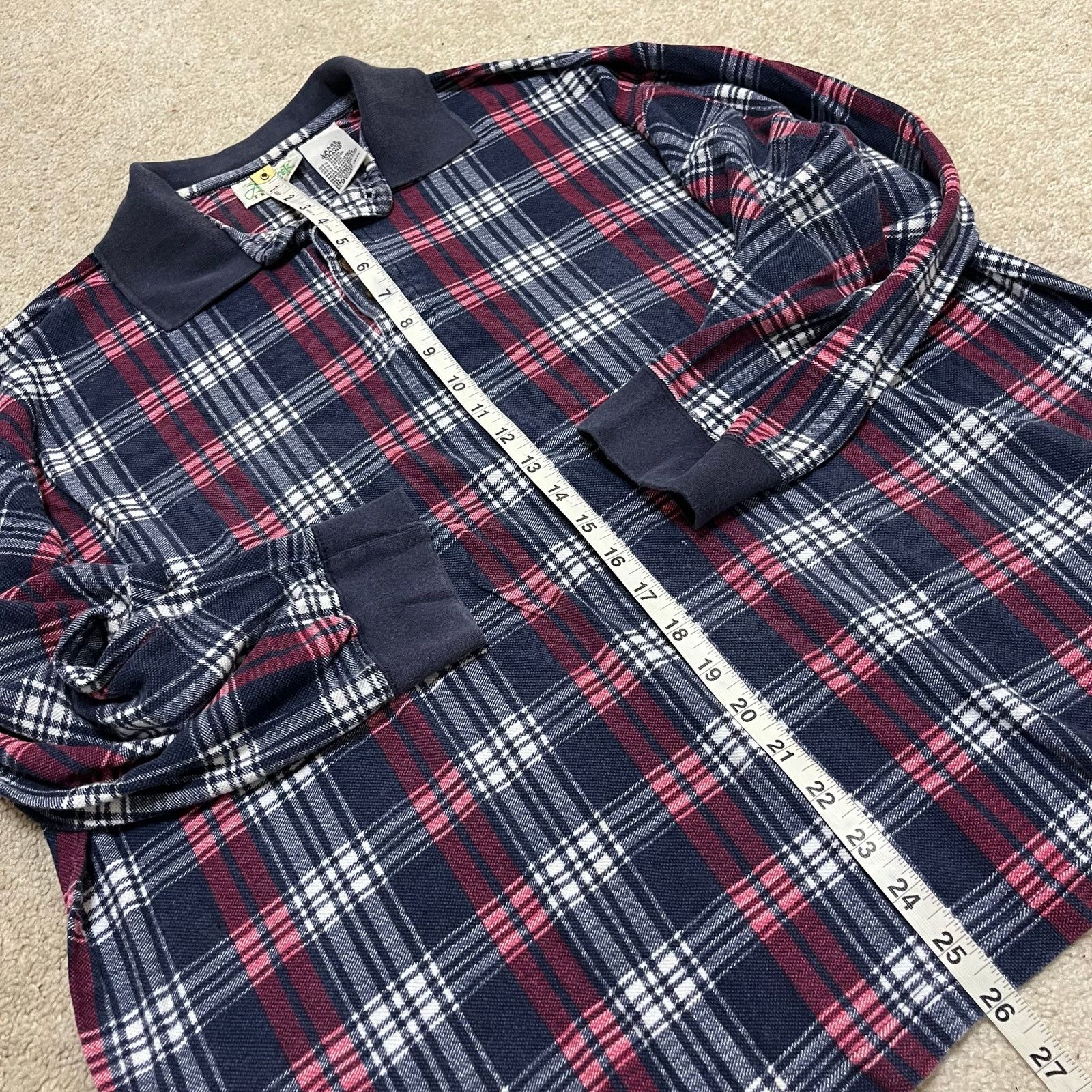 Other Ash Creek Trading Navy/Red Plaid Long Sleeve Polo Large Size US L / EU 52-54 / 3 - 5 Thumbnail
