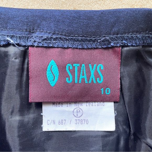 Other Vintage Blue Iridescent Fishtail Taffeta Midi Pencil Skirt Size 28" / US 6 / IT 42 - 4 Thumbnail