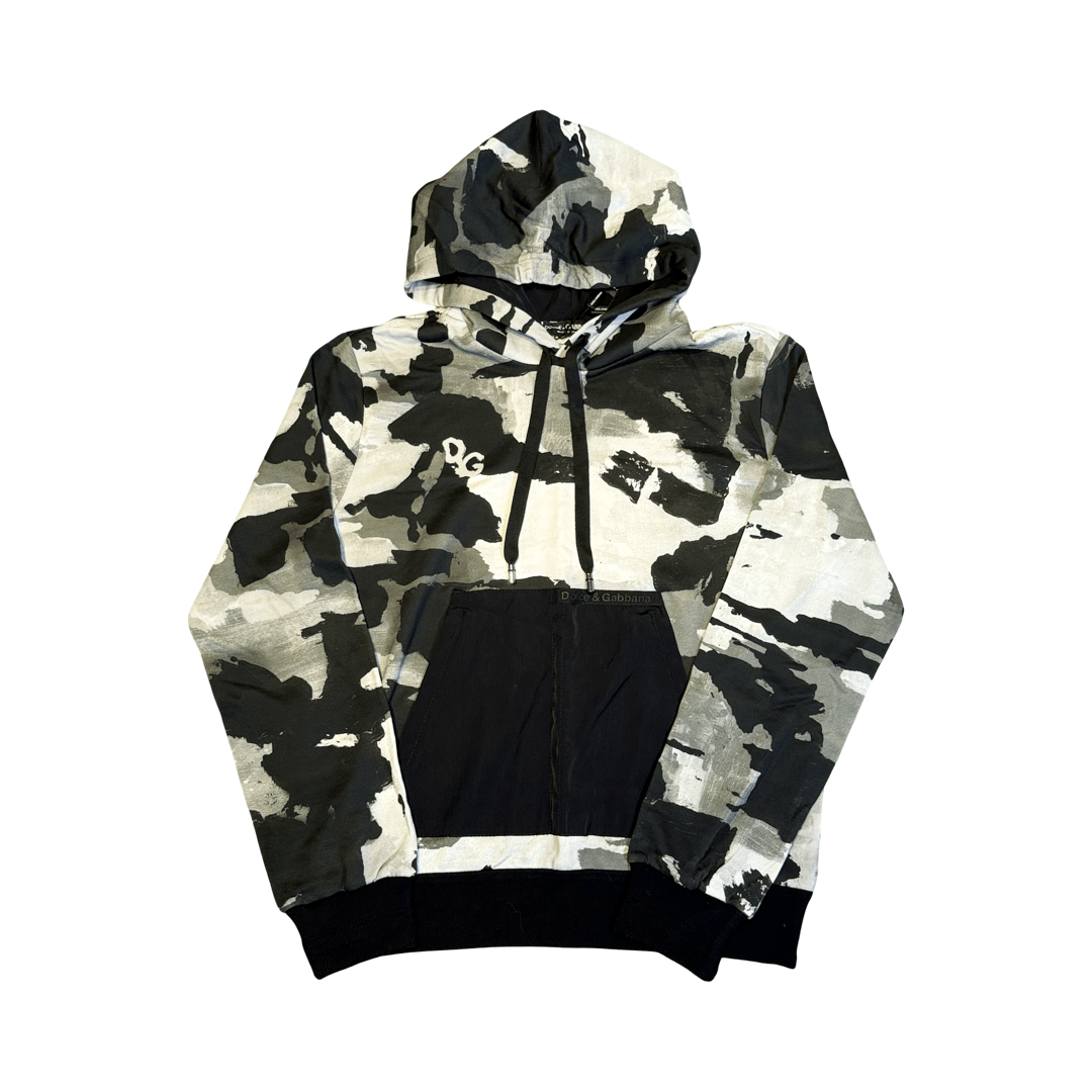 Dolce & Gabbana Grey Print Camo Hoodie