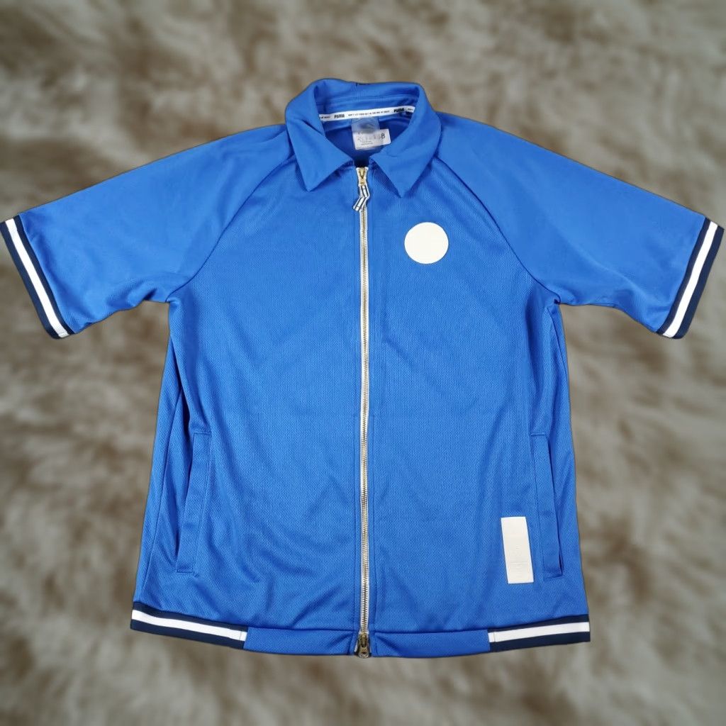 Puma Puma Polo Shirt Mens Size Medium Blue Full Zip Up Golf Casual Short Sleeve Polo Shirt Size US M / EU 48-50 / 2 - 1 Thumbnail