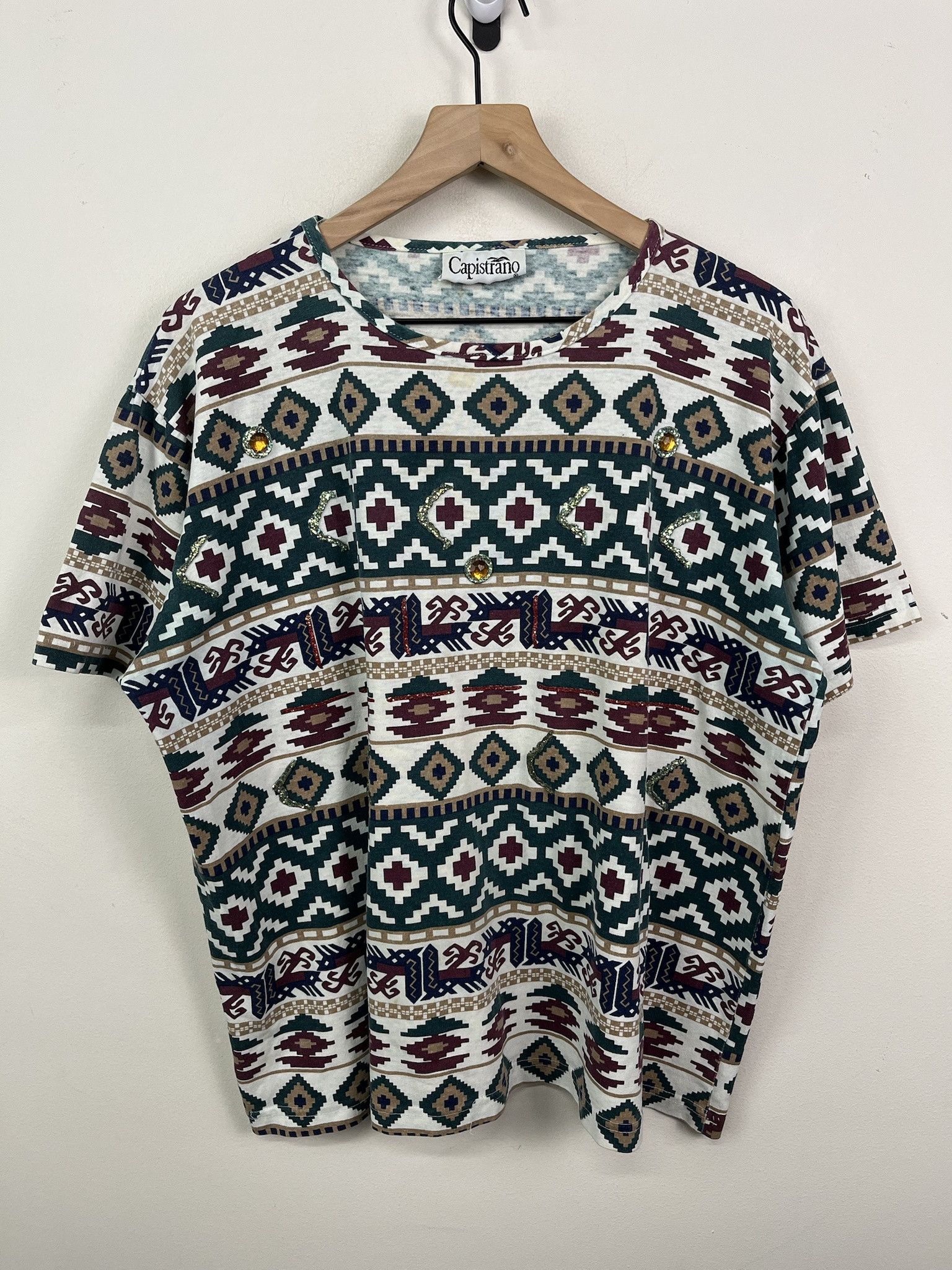 Vintage Vintage 90s Art Single Stitch AOP T Shirt Size L Size US L / EU 52-54 / 3 - 1 Thumbnail
