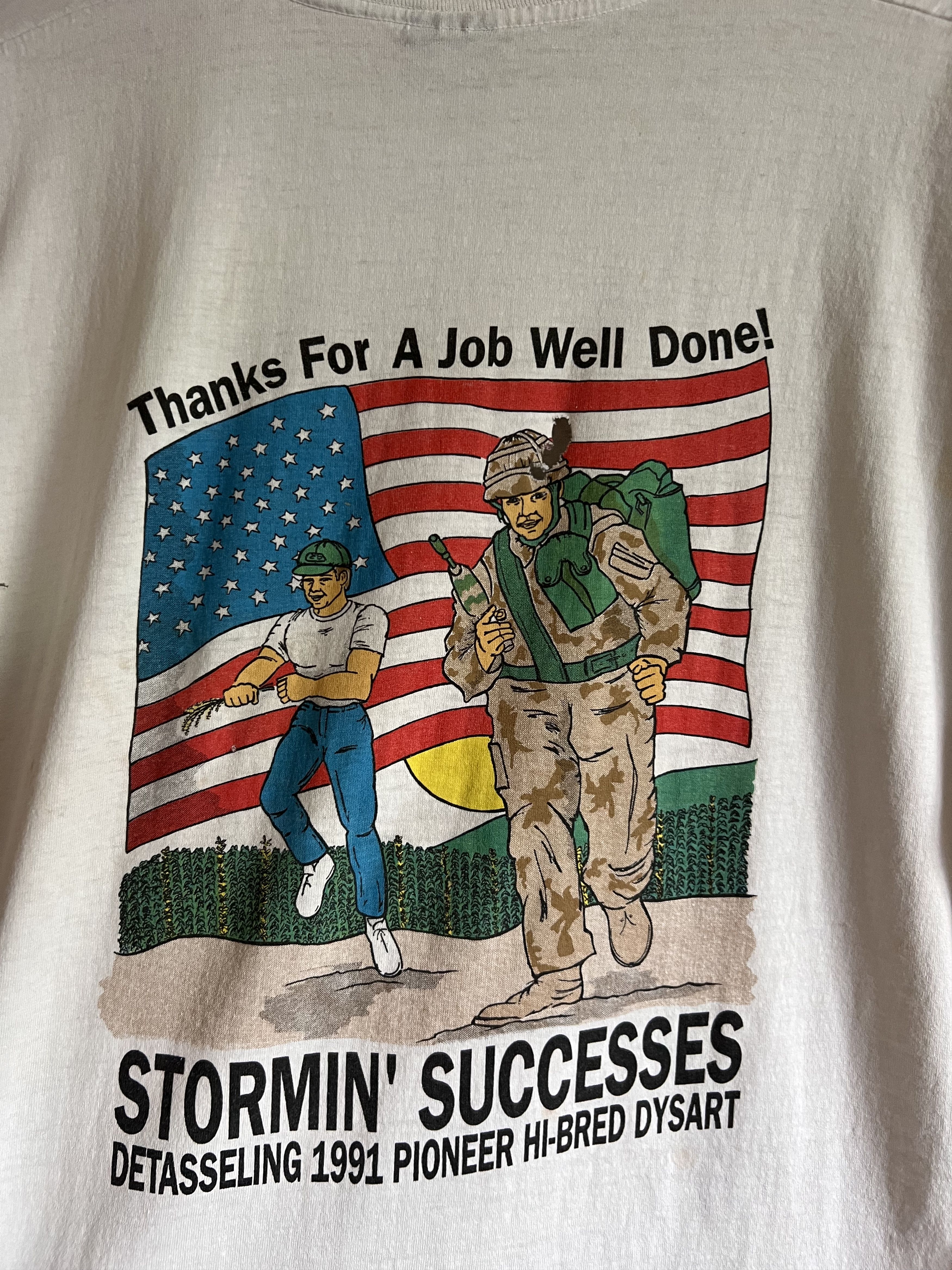 Vintage Vintage 90s Operation Dysart Storm Farming Tee Size US XL / EU 56 / 4 - 6 Thumbnail