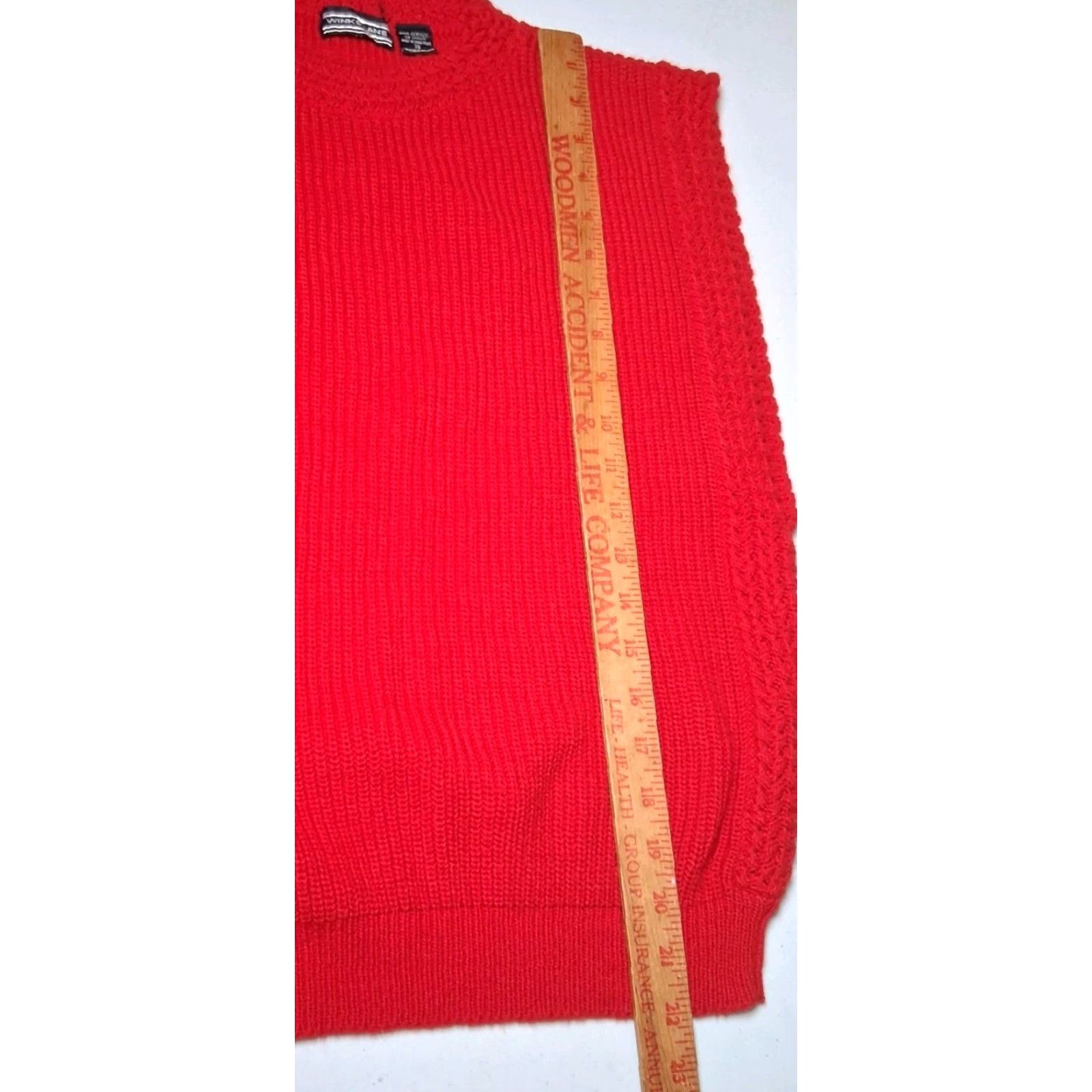 Etro VINTAGE Winks Lane Vest Women Size 38 Red Ribbed Knit Retro 1980s Size XS / US 0-2 / IT 36-38 - 4 Thumbnail