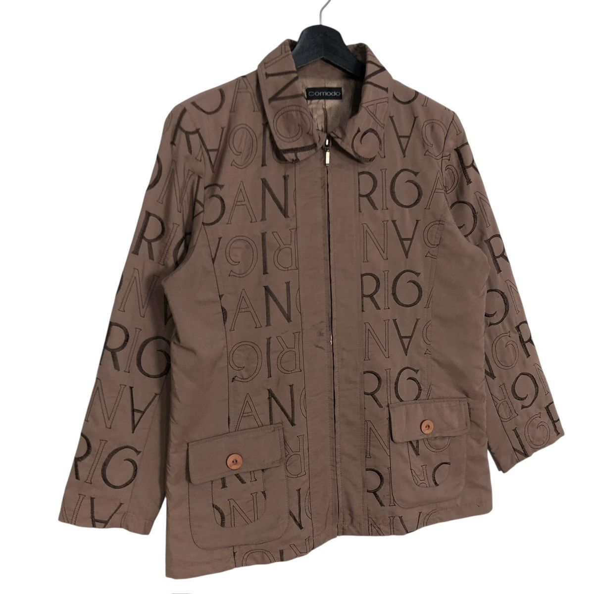 If Six Was Nine Vintage Comodo Brand Jacket Over Print Spell Out Full Zipper Size S / US 4 / IT 40 - 2 Thumbnail