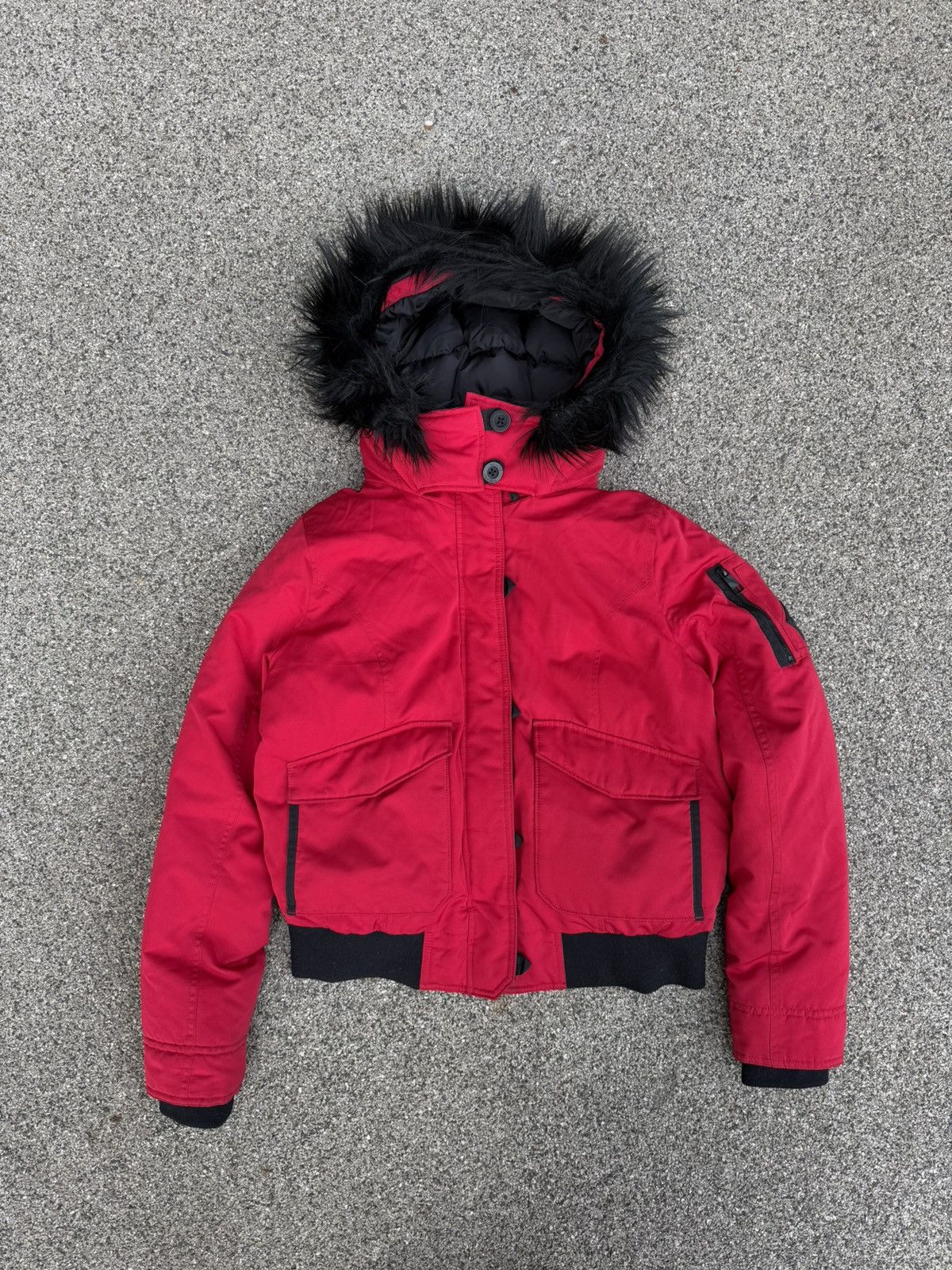 Hollister Streetwear Hollister Black Fur Y2K Bomber Jacket Size US M / EU 48-50 / 2 - 1 Thumbnail