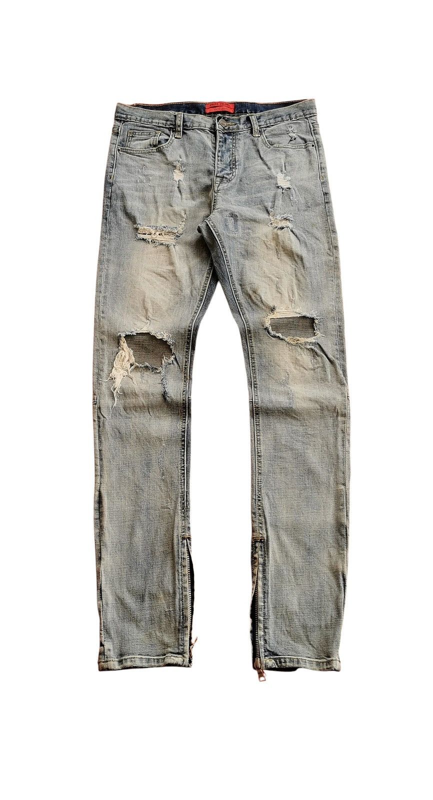 Japanese Brand Dress Volume The Destroyed Denim Lookalike Fear Of God Jeans Size US 31 - 1 Thumbnail