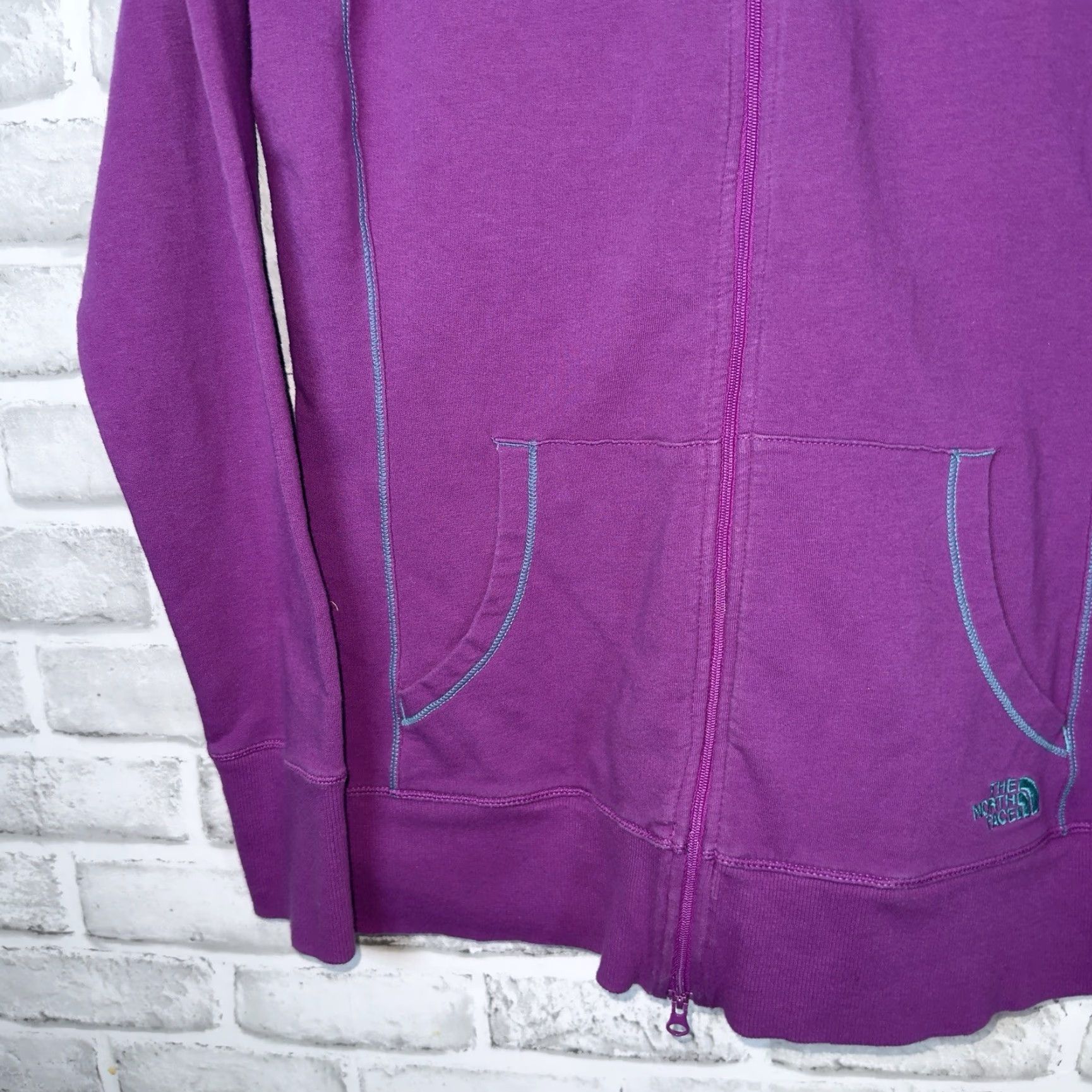 The North Face The North Face Jacket Size L Purple Cotton Full Zip-Up Womens Size L / US 10 / IT 46 - 3 Thumbnail