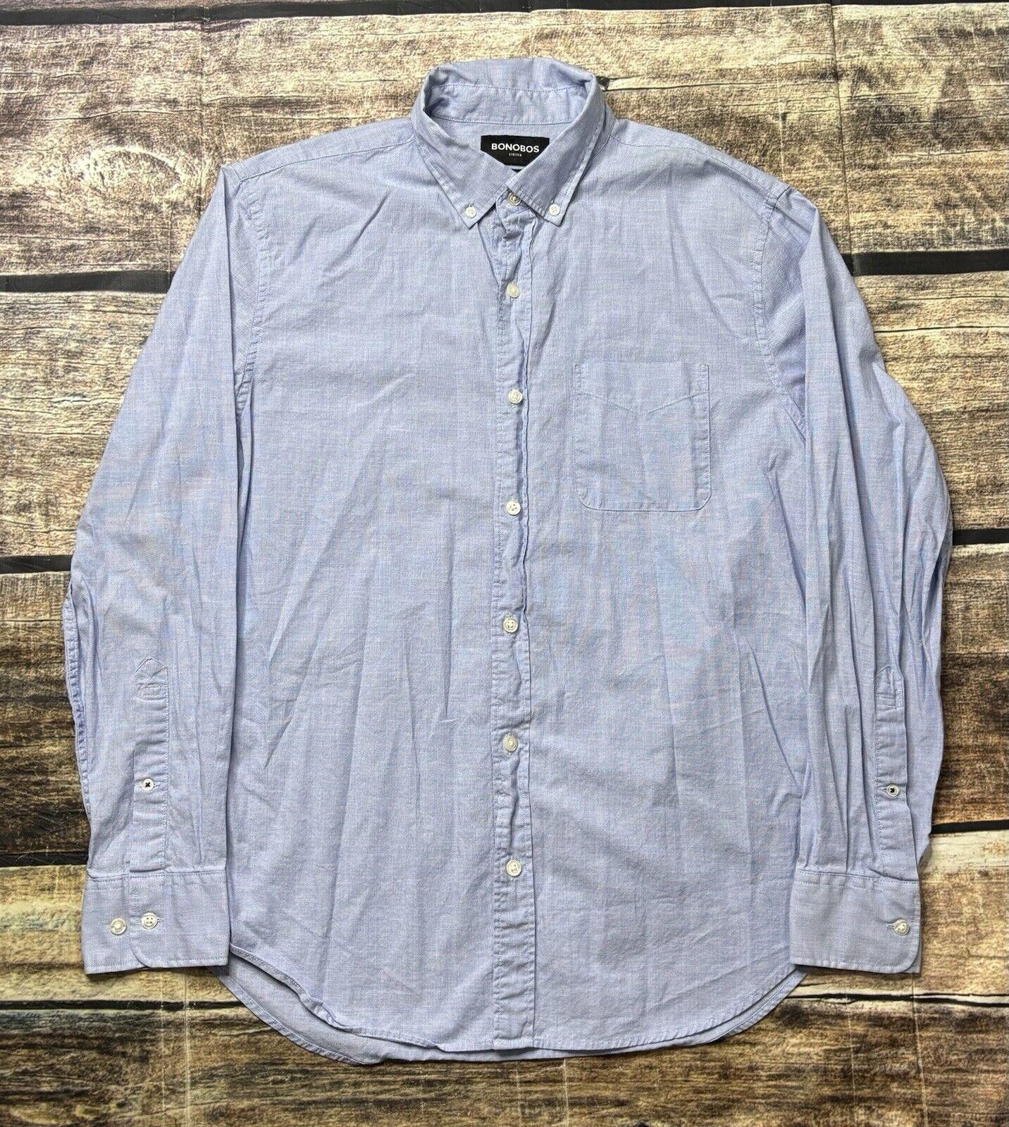 Bonobos Bonobos Dress Shirt Men's Medium Stretch Standard Fit Cotton Size US M / EU 48-50 / 2 - 1 Thumbnail