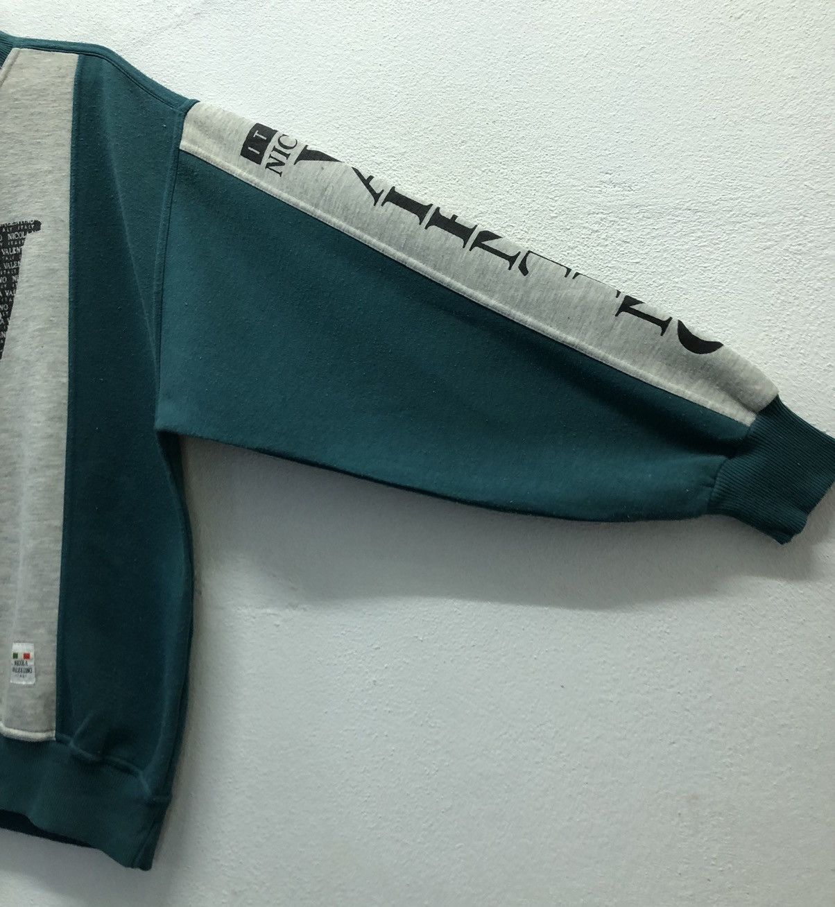 Other Nicola Valentino Italy Retro Colorblock Sweatshirt Size US L / EU 52-54 / 3 - 6 Thumbnail