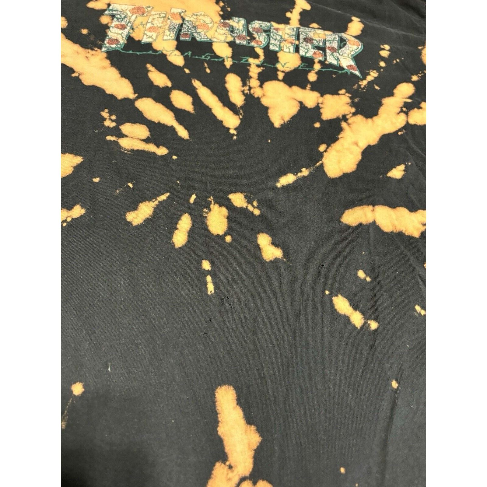 Thrasher Vintage distressed custom thrasher shirt bleached black Size US XL / EU 56 / 4 - 6 Thumbnail