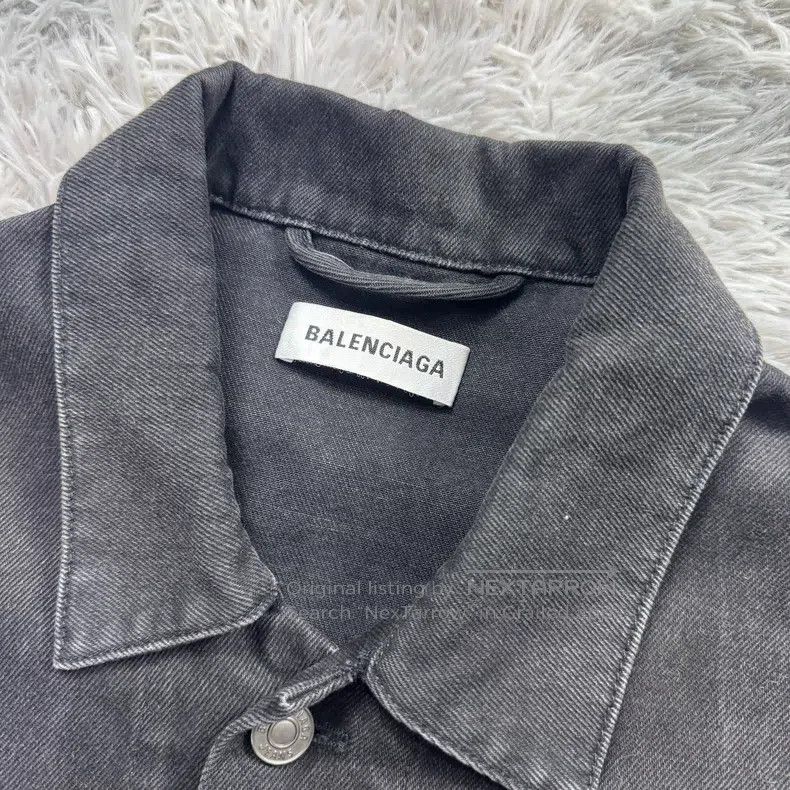 Balenciaga Balenciaga Art Font Denim Jacket Size XXS / US 00 / IT 34 - 3 Thumbnail
