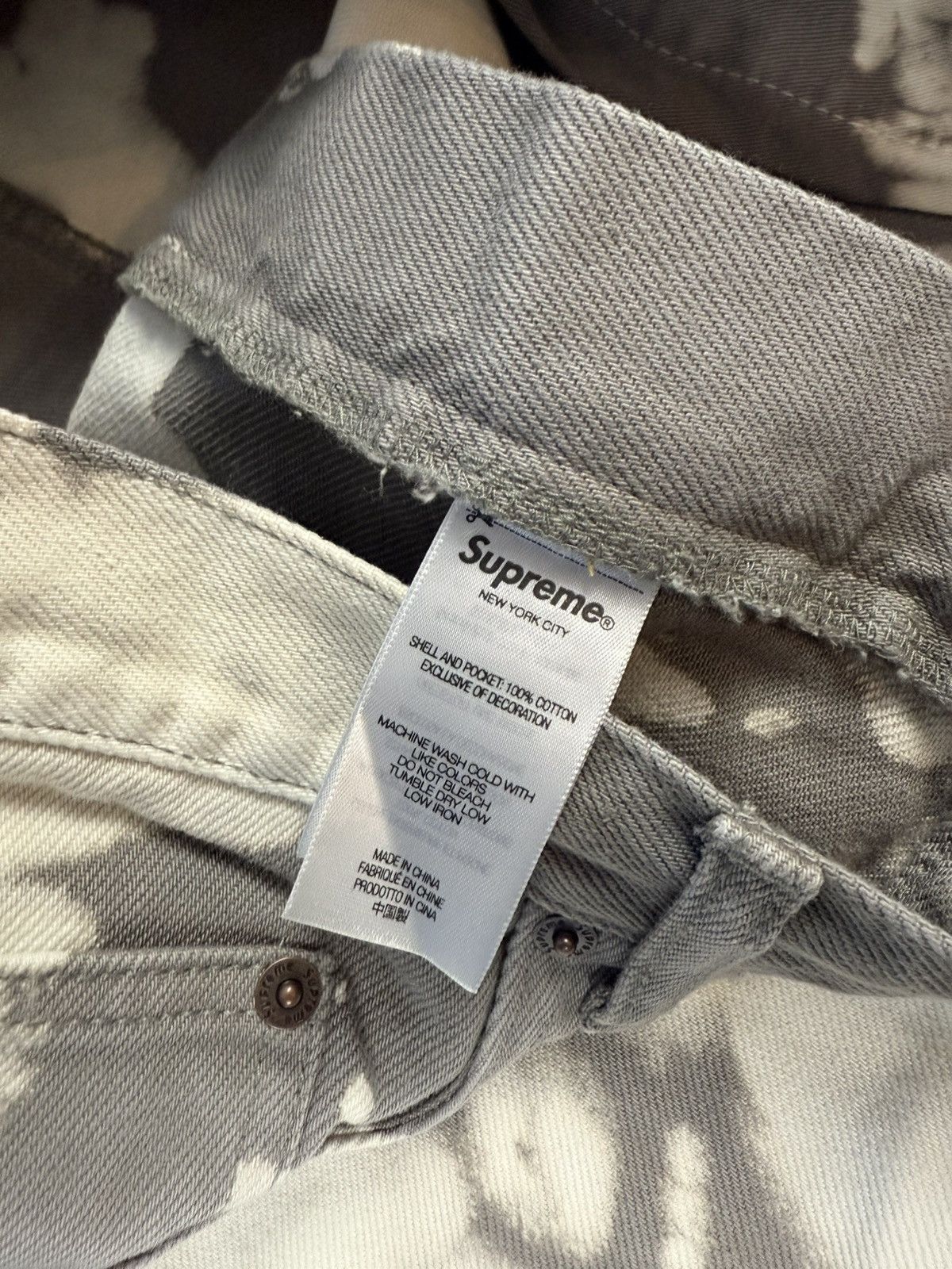 Supreme SS25 Bleached Baggy Jeans | Grailed