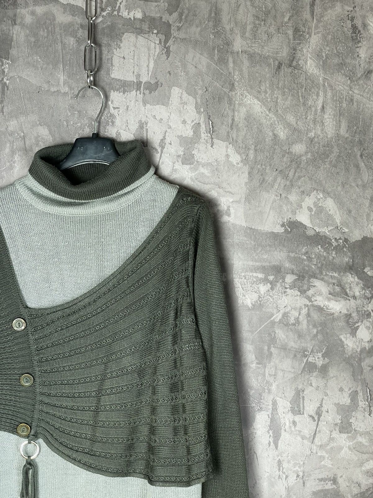 Japanese Brand Avant Garde Abstract Design Knit Y2K Sweater Size M / US 6-8 / IT 42-44 - 4 Thumbnail