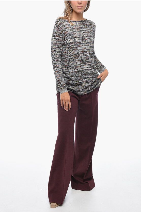 Missoni og1mm0724 Crew Neck Stretch Fabric Sweater in Multicolor Size S / US 4 / IT 40 - 4 Thumbnail