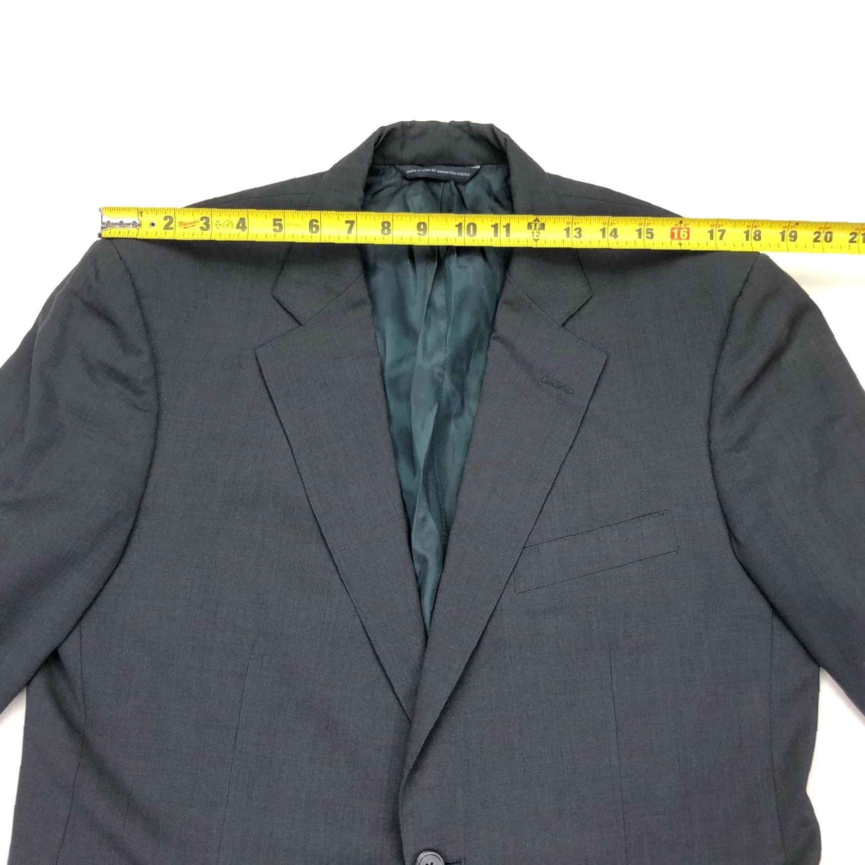 Brooks Brothers Brooks Brothers Men's Blazer 2-Button Gray Wool 40R Regular Size 40R - 6 Thumbnail