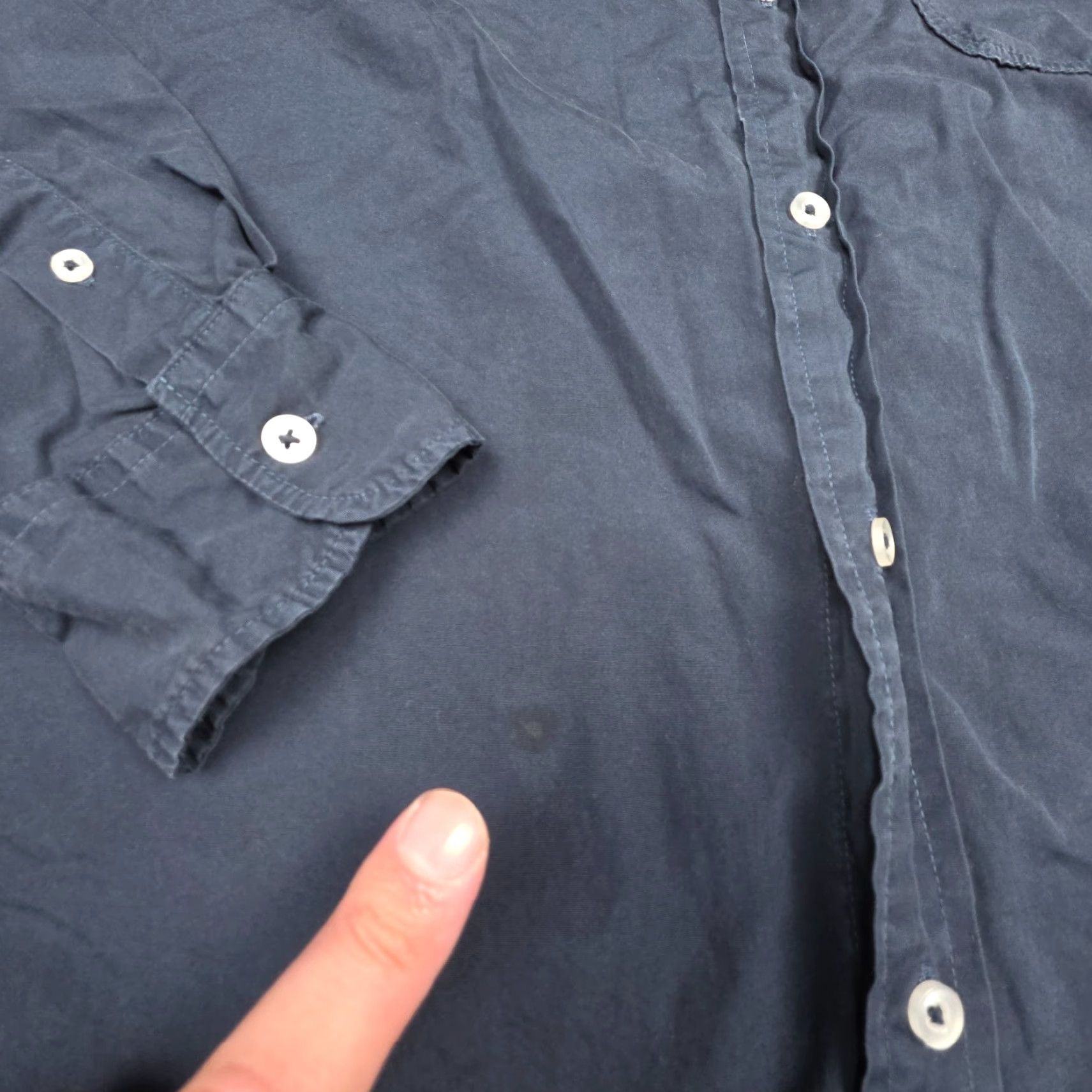 Save Khaki United VINTAGE Save Khaki United Button-Up Shirt Men XL Navy Blue Cotton USA Marks Size US XL / EU 56 / 4 - 3 Thumbnail