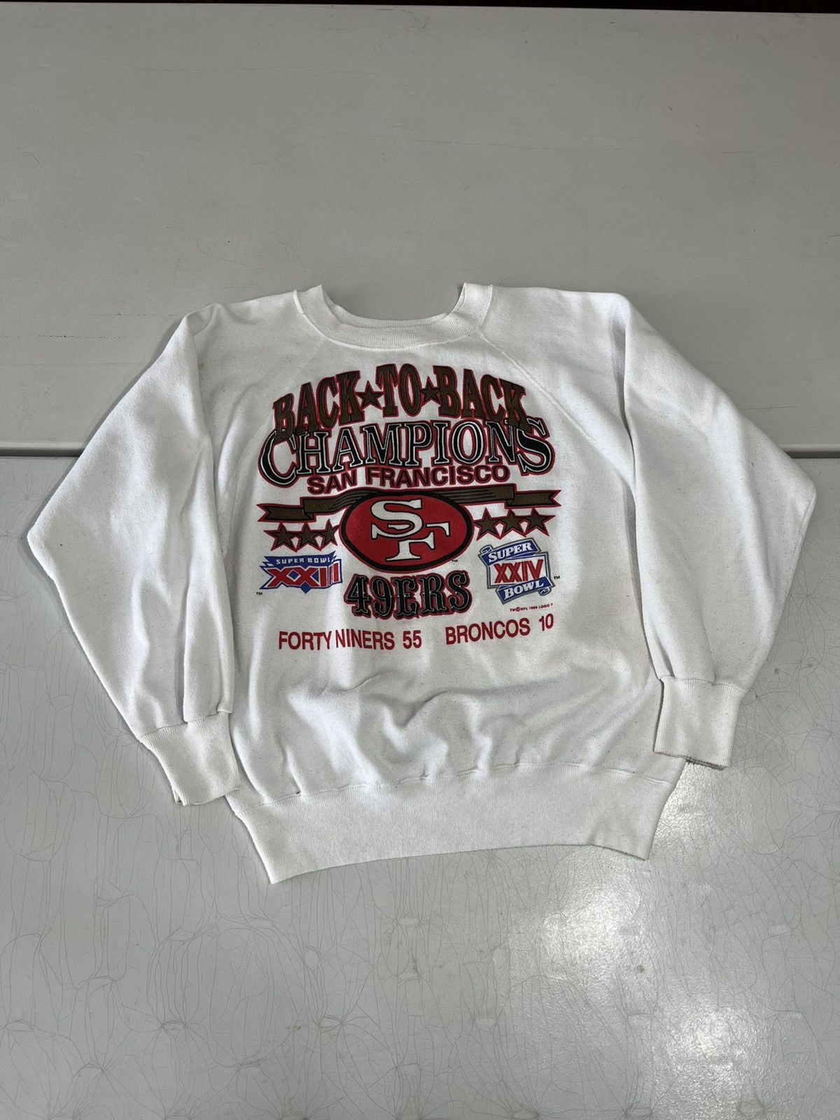 NFL × Vintage Vintage 90s 49ers back to back champions sweatshirt Size US L / EU 52-54 / 3 - 1 Thumbnail