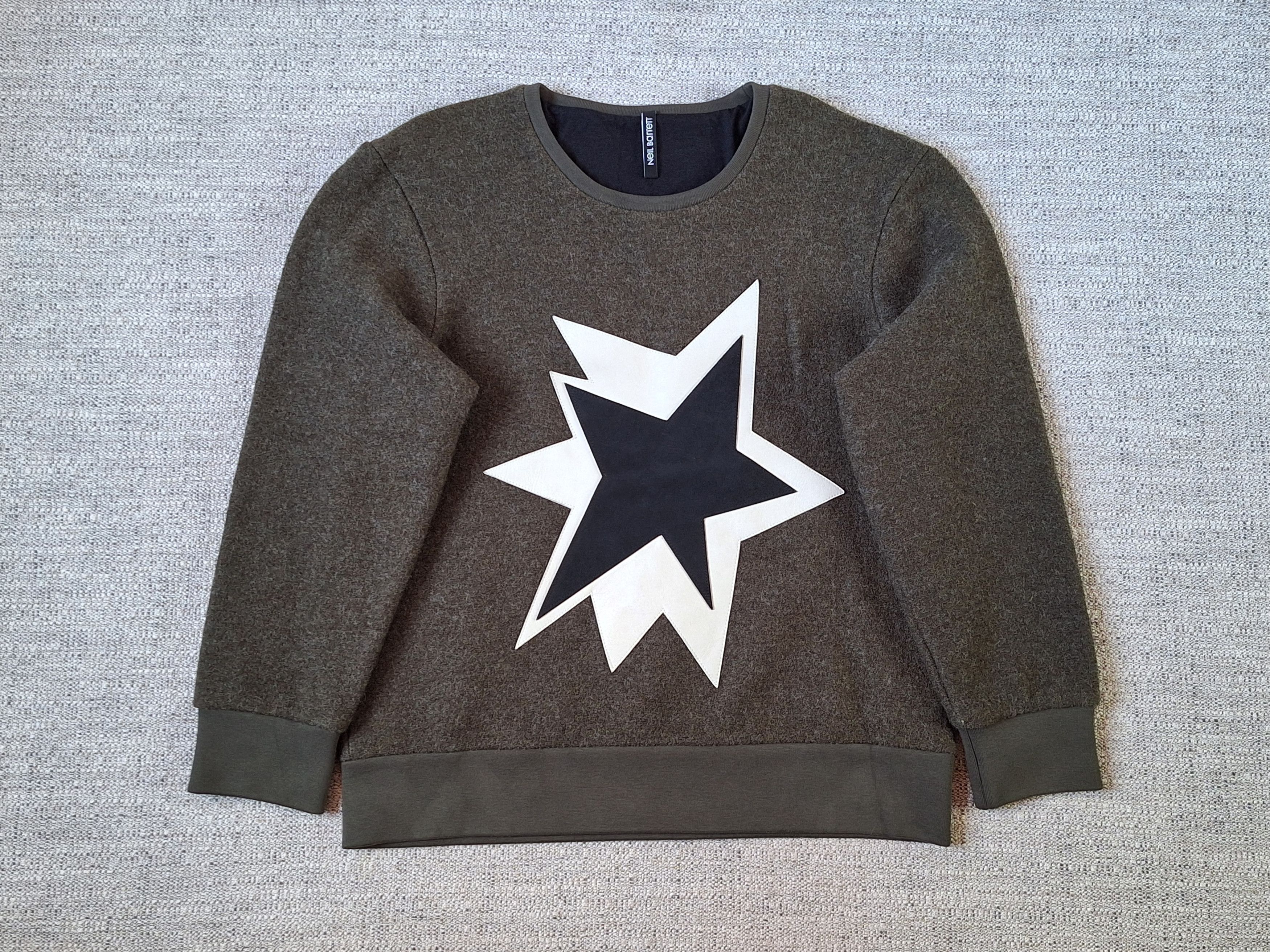 Neil Barrett Neil Barrett / Leather Pop Art Star Sweater Size US L / EU 52-54 / 3 - 1 Thumbnail